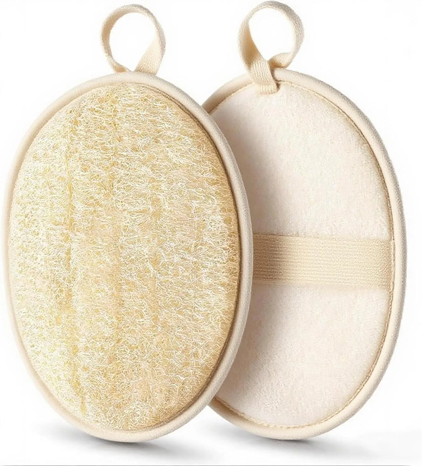 لیف اسفنجی طبیعی یونییکینگ، ساخته شده با اسفنج لوفا مصری طبیعی، لیف اسفنجی حمام برای زنان و مردان، برای صورت و بدن - 2 عدد