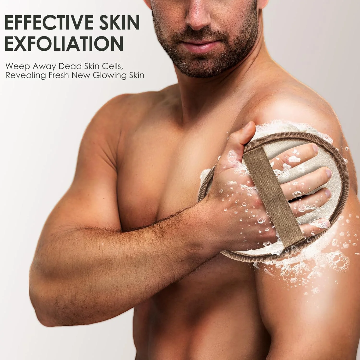 لیف اسفنجی طبیعی یونییکینگ، ساخته شده با اسفنج لوفا مصری طبیعی، لیف اسفنجی حمام برای زنان و مردان، برای صورت و بدن - 2 عدد