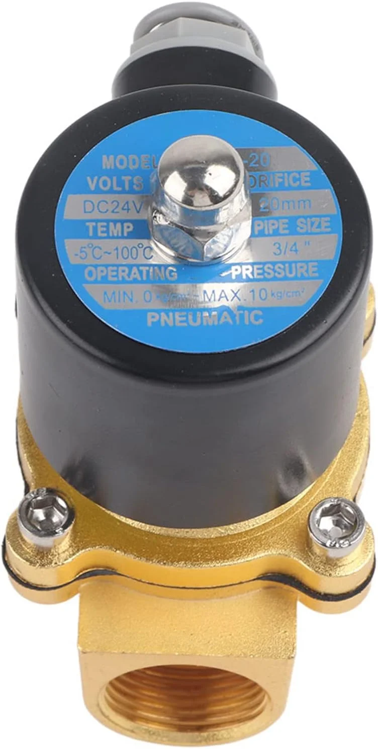 شیر برقی نرمالی بسته NDNCZDHC Varivalve DC24V 3/4" DN20 برای آب، گاز، روغن برای روغن، آب و گاز غیر خورنده، شیر الکترومغناطیسی