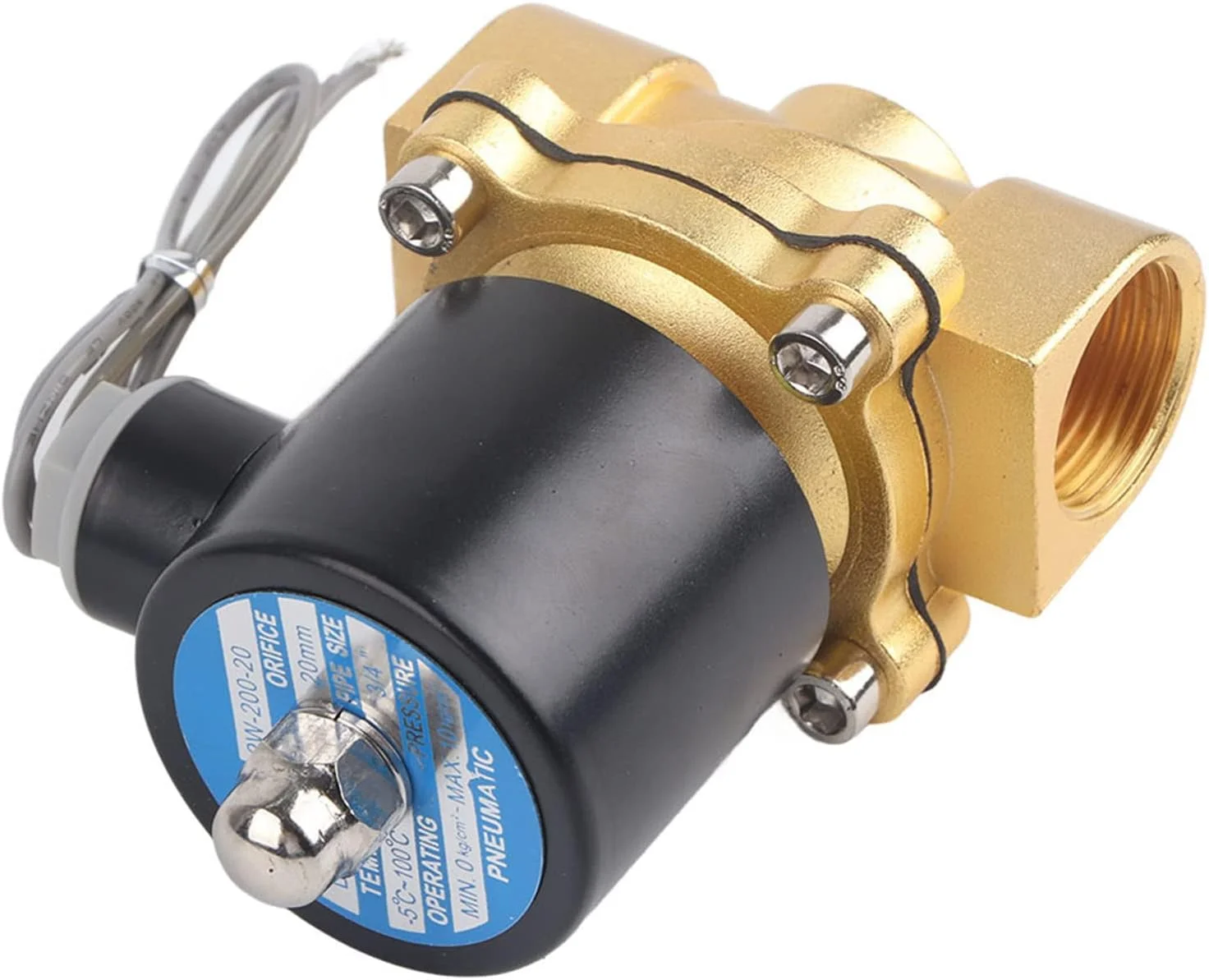 شیر برقی نرمالی بسته NDNCZDHC Varivalve DC24V 3/4" DN20 برای آب، گاز، روغن برای روغن، آب و گاز غیر خورنده، شیر الکترومغناطیسی