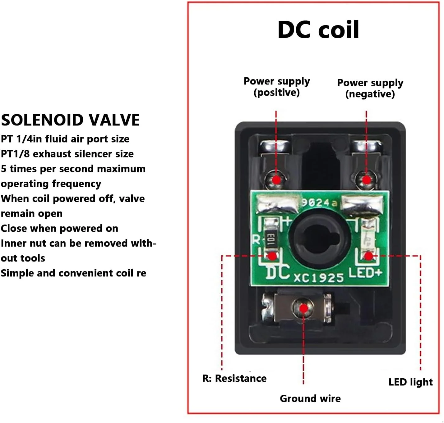 شیر برقی پنوماتیک الکتریکی NDNCZDHC BERM، کنترل الکترومغناطیسی 5 راهه 2 موقعیتی DC12V