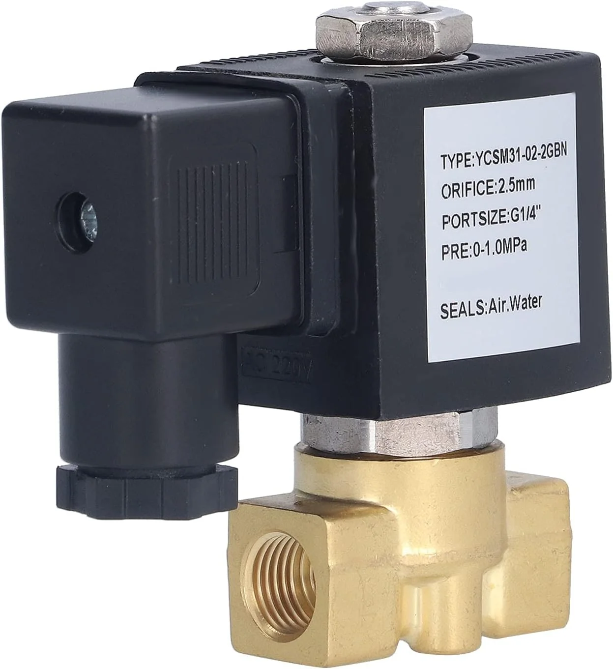 شیر برنجی سلونوئیدی نرمال بسته YCSM31-02-2GBN، شیر الکترومغناطیسی کوچک با عملکرد مستقیم، شیر آب، برای سیستم های لوله کشی با فشار پایین (DC12V) شیر برنجی سلونوئیدی نرمال بسته YCSM31-02-2GBN، شیر الکترومغناطیسی کوچک با عملکرد مستقیم، شیر آب، برای سیستم های لوله کشی با فشار پایین (DC12V)