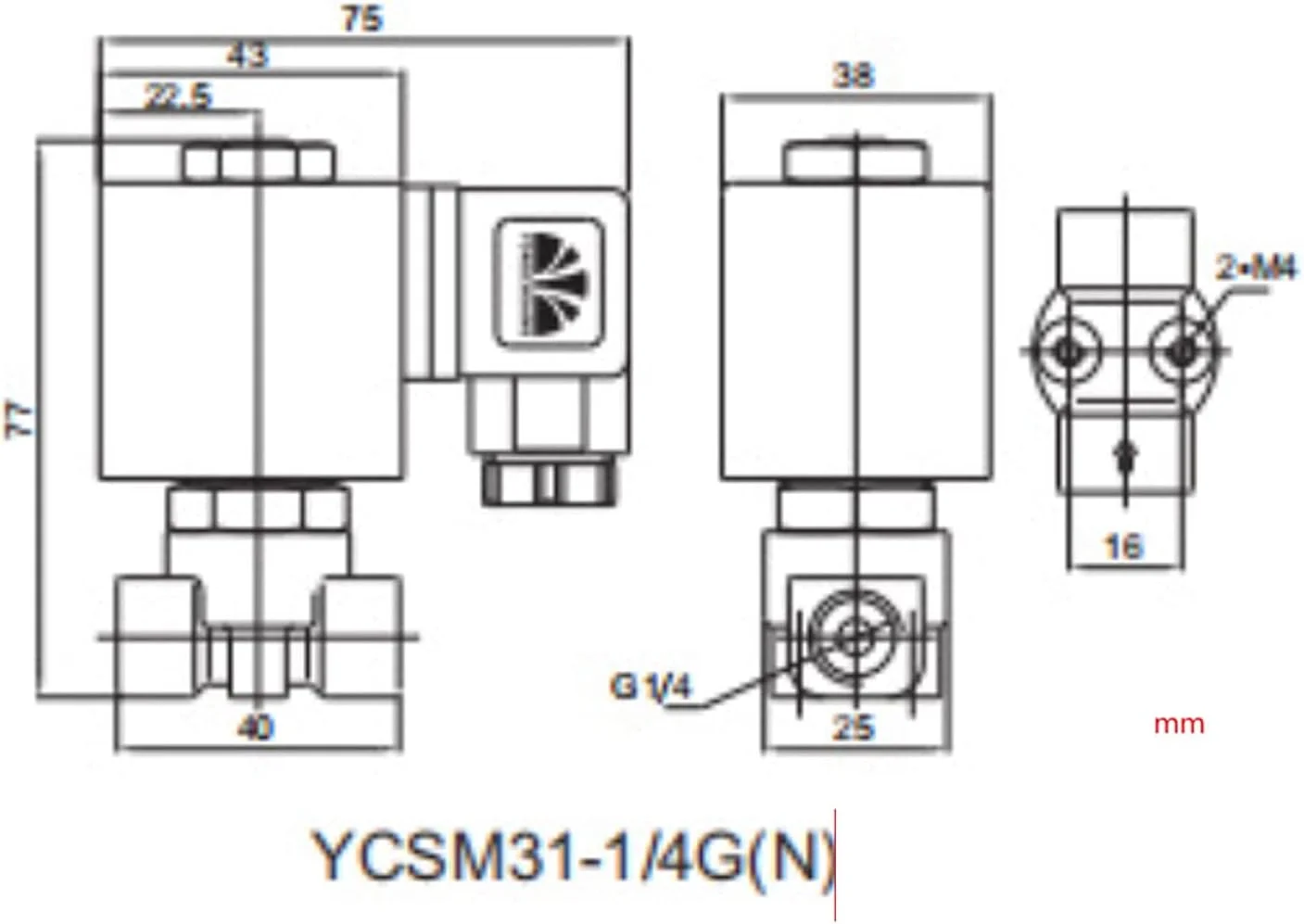 شیر برنجی سلونوئیدی نرمال بسته YCSM31-02-2GBN، شیر الکترومغناطیسی کوچک با عملکرد مستقیم، شیر آب، برای سیستم های لوله کشی با فشار پایین (DC12V)