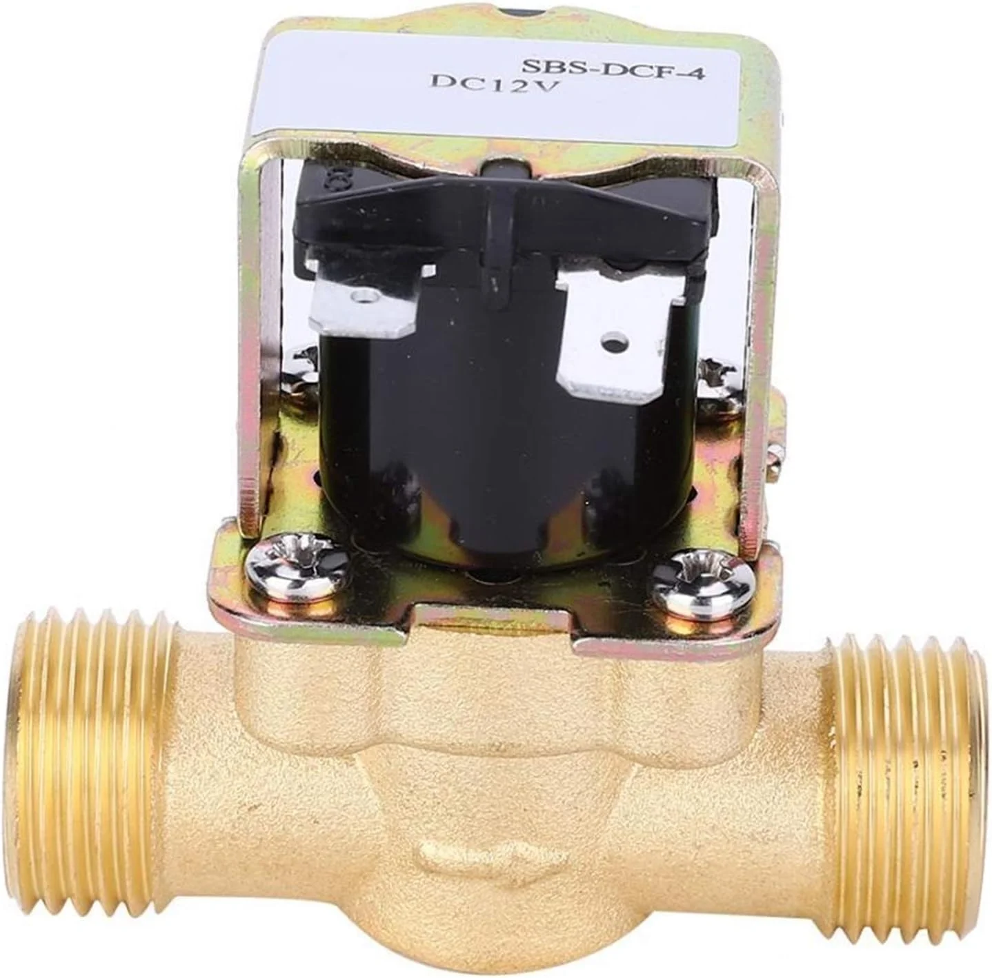 شیر برقی GDJbnyu، شیر الکترومغناطیسی مسی، لوازم جانبی صنعتی 1/2 اینچ برای آبگرمکن های خورشیدی، شیر برقی الکتریکی (12 ولت)