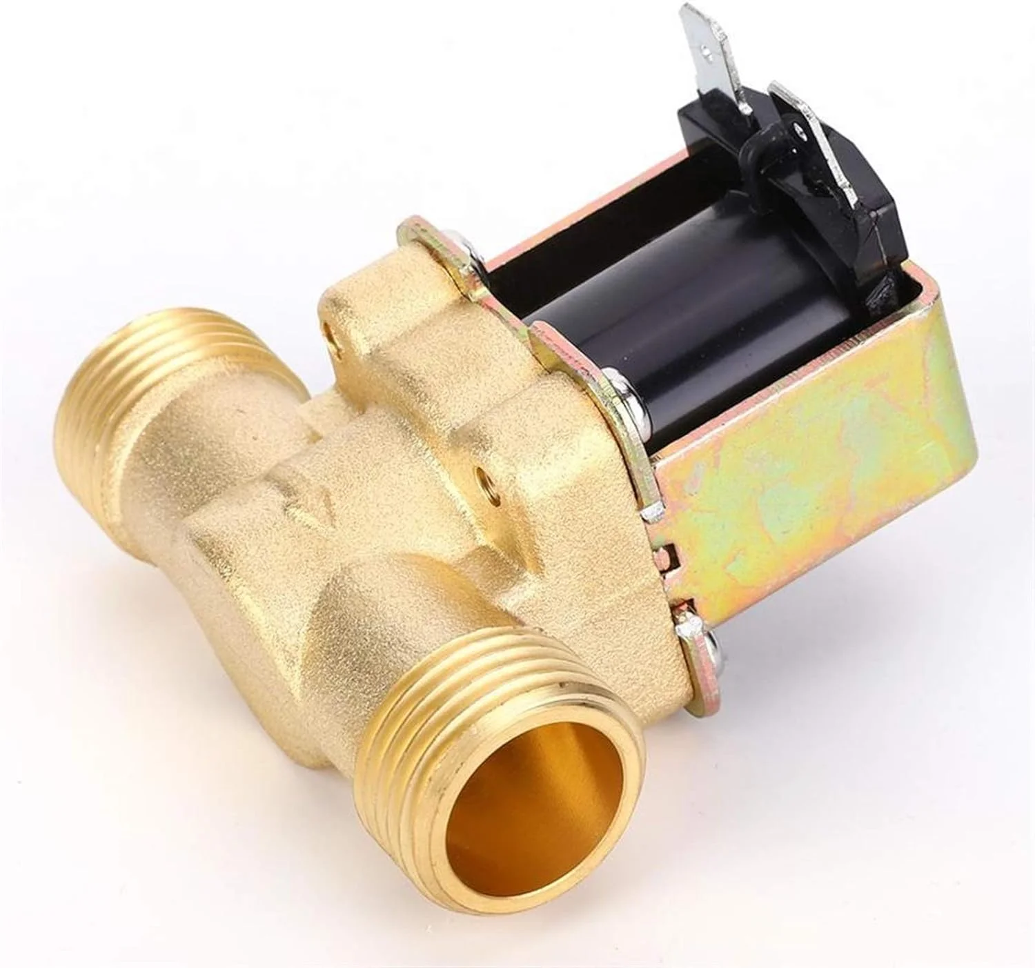 شیر برقی GDJbnyu، شیر الکترومغناطیسی مسی، لوازم جانبی صنعتی 1/2 اینچ برای آبگرمکن های خورشیدی، شیر برقی الکتریکی (12 ولت)