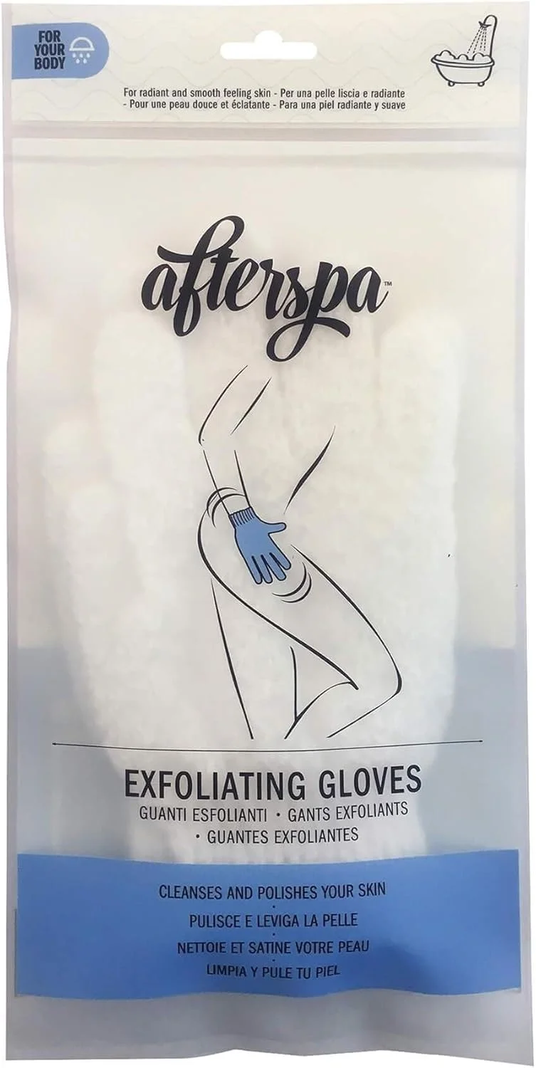 دستکش لایه بردار کششی حمام AfterSpa، سفید