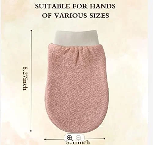دستکش لایه بردار با کیفیت عالی 2 عددی، دستکش حمام اصلی برای اسکراب بدن، لایه بردار، کیسه حمام محبوب 100% ویسکوز