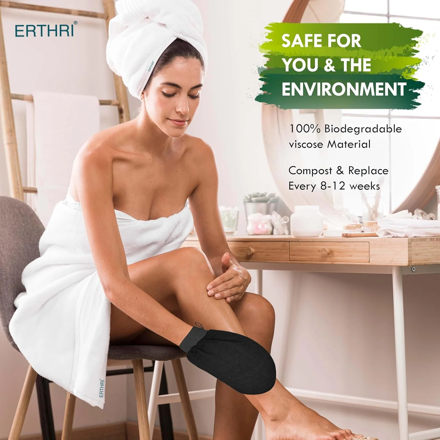 دستکش لایه بردار بدن اِرتری | دستکش لایه بردار بدن از جنس ویسکوز خالص | دستکش لایه بردار دو لایه برای پوست های مرده | دستکش حمام برای از بین بردن تیرگی پوست صورت و بدن (مشکی) (بسته 2 عددی) دستکش لایه بردار بدن اِرتری | دستکش لایه بردار بدن از جنس ویسکوز خالص | دستکش لایه بردار دو لایه برای پوست های مرده | دستکش حمام برای از بین بردن تیرگی پوست صورت و بدن (مشکی) (بسته 2 عددی)