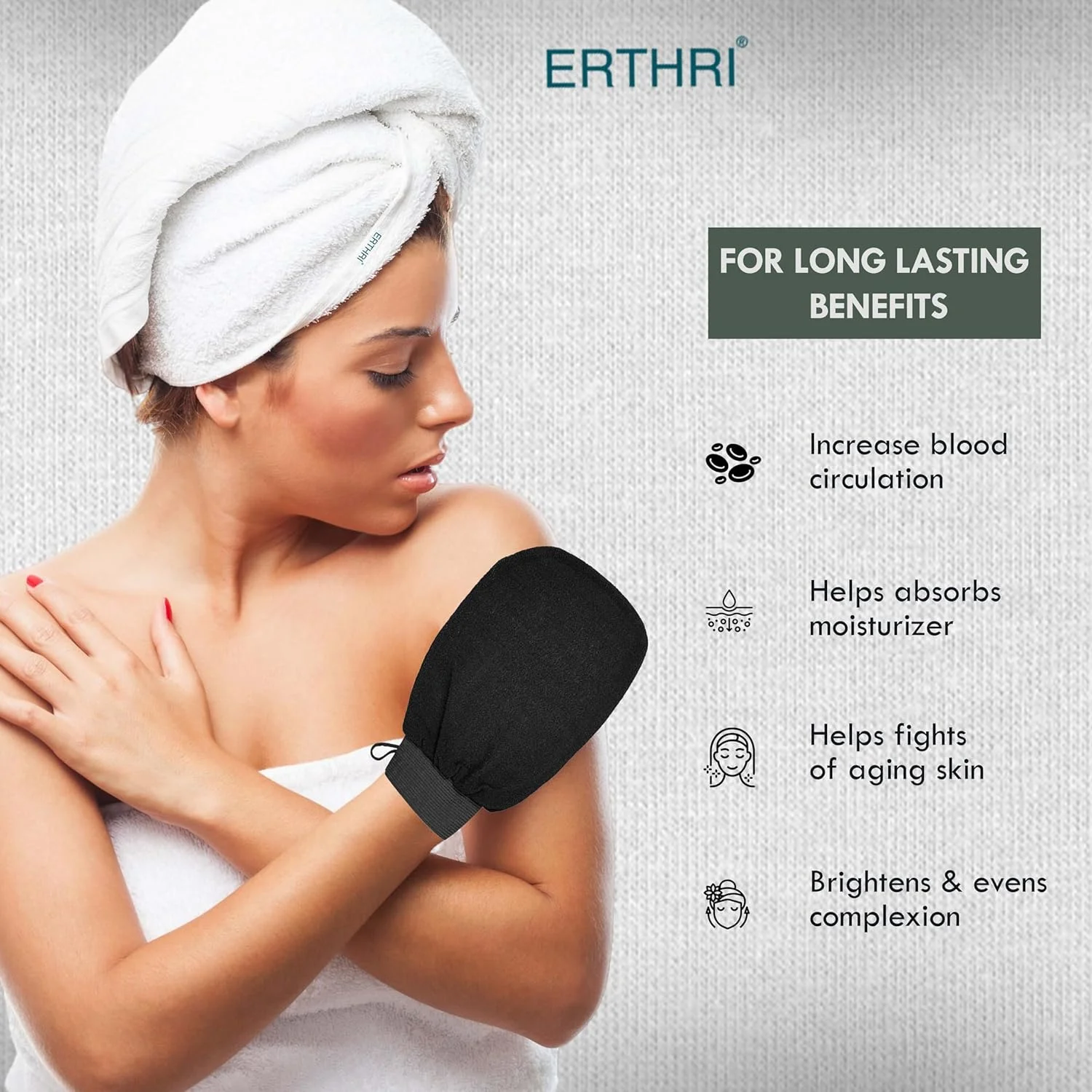 دستکش لایه بردار بدن اِرتری | دستکش لایه بردار بدن از جنس ویسکوز خالص | دستکش لایه بردار دو لایه برای پوست های مرده | دستکش حمام برای از بین بردن تیرگی پوست صورت و بدن (مشکی) (بسته 2 عددی) دستکش لایه بردار بدن اِرتری | دستکش لایه بردار بدن از جنس ویسکوز خالص | دستکش لایه بردار دو لایه برای پوست های مرده | دستکش حمام برای از بین بردن تیرگی پوست صورت و بدن (مشکی) (بسته 2 عددی)