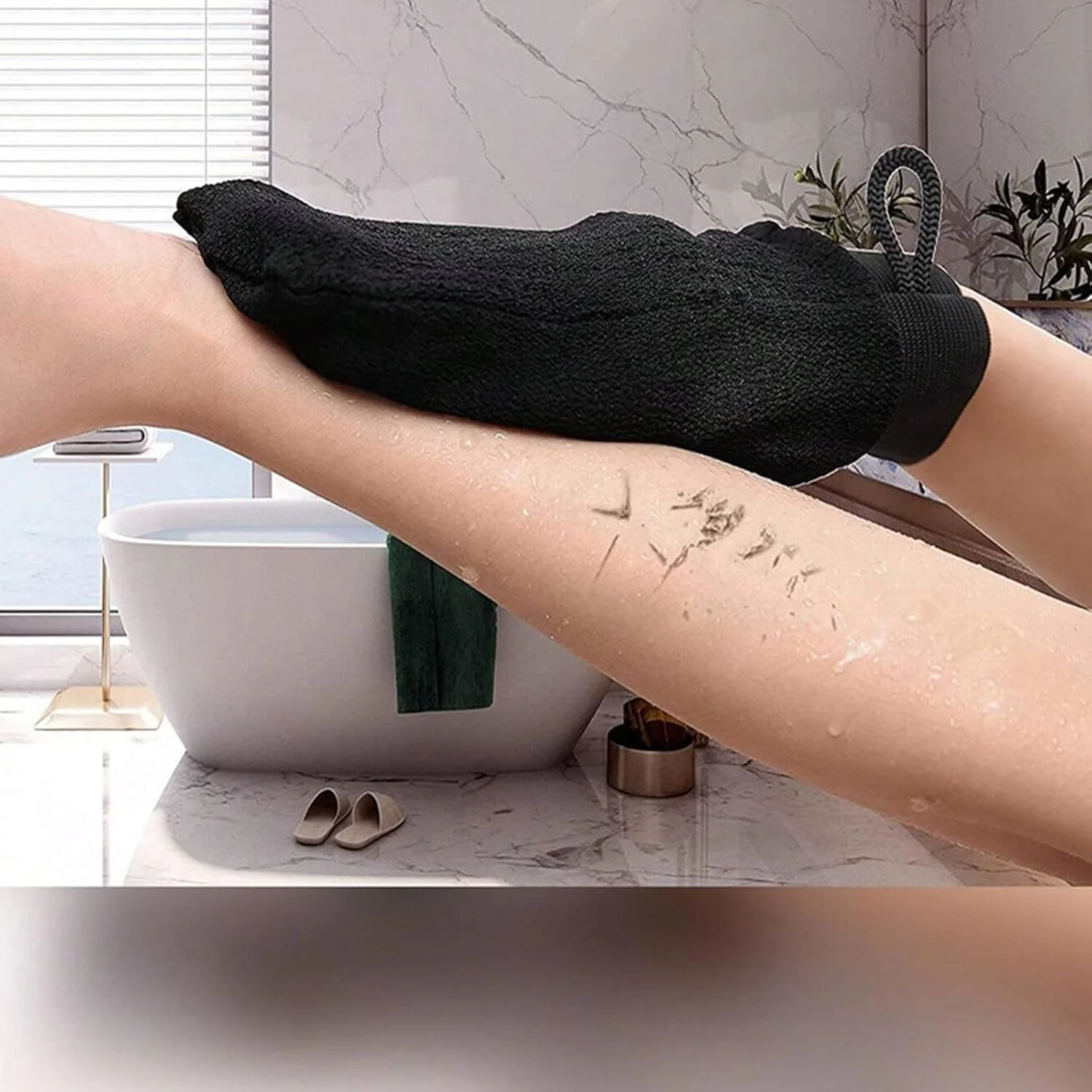 بسته 4 عددی دستکش لایه بردار عمیق، دستکش لایه بردار حمام برای انواع پوست و بهبود گردش خون، دوش، اسپا، پاکسازی عمیق بدن (مشکی) بسته 4 عددی دستکش لایه بردار عمیق، دستکش لایه بردار حمام برای انواع پوست و بهبود گردش خون، دوش، اسپا، پاکسازی عمیق بدن (مشکی)