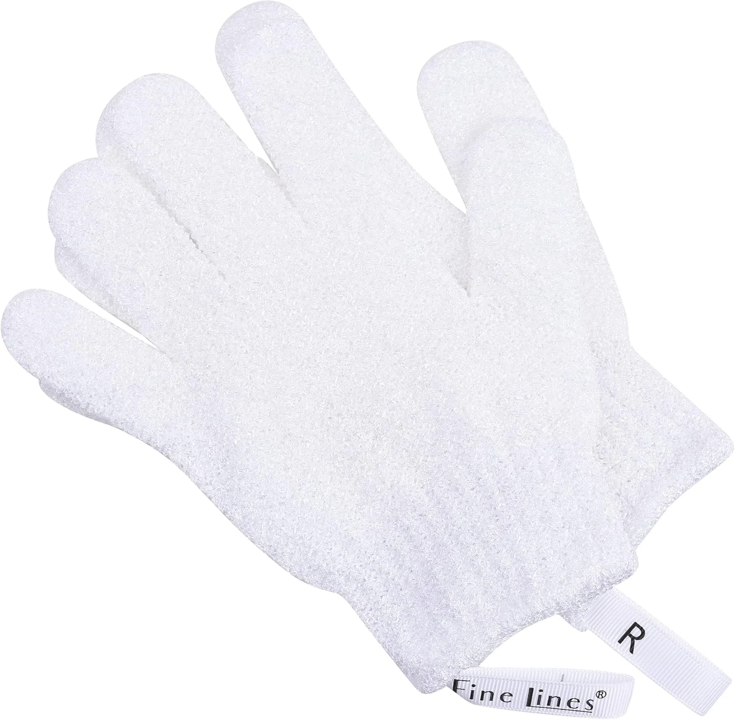 دستکش لایه بردار حمام فاین لاینز، سفید | دستکش لایه بردار برای اسکراب حمام، از بین برنده پوست مرده | دستکش لایه بردار | دستکش اسکراب بدن با حلقه آویز | طراحی محافظت شده دستکش لایه بردار حمام فاین لاینز، سفید | دستکش لایه بردار برای اسکراب حمام، از بین برنده پوست مرده | دستکش لایه بردار | دستکش اسکراب بدن با حلقه آویز | طراحی محافظت شده