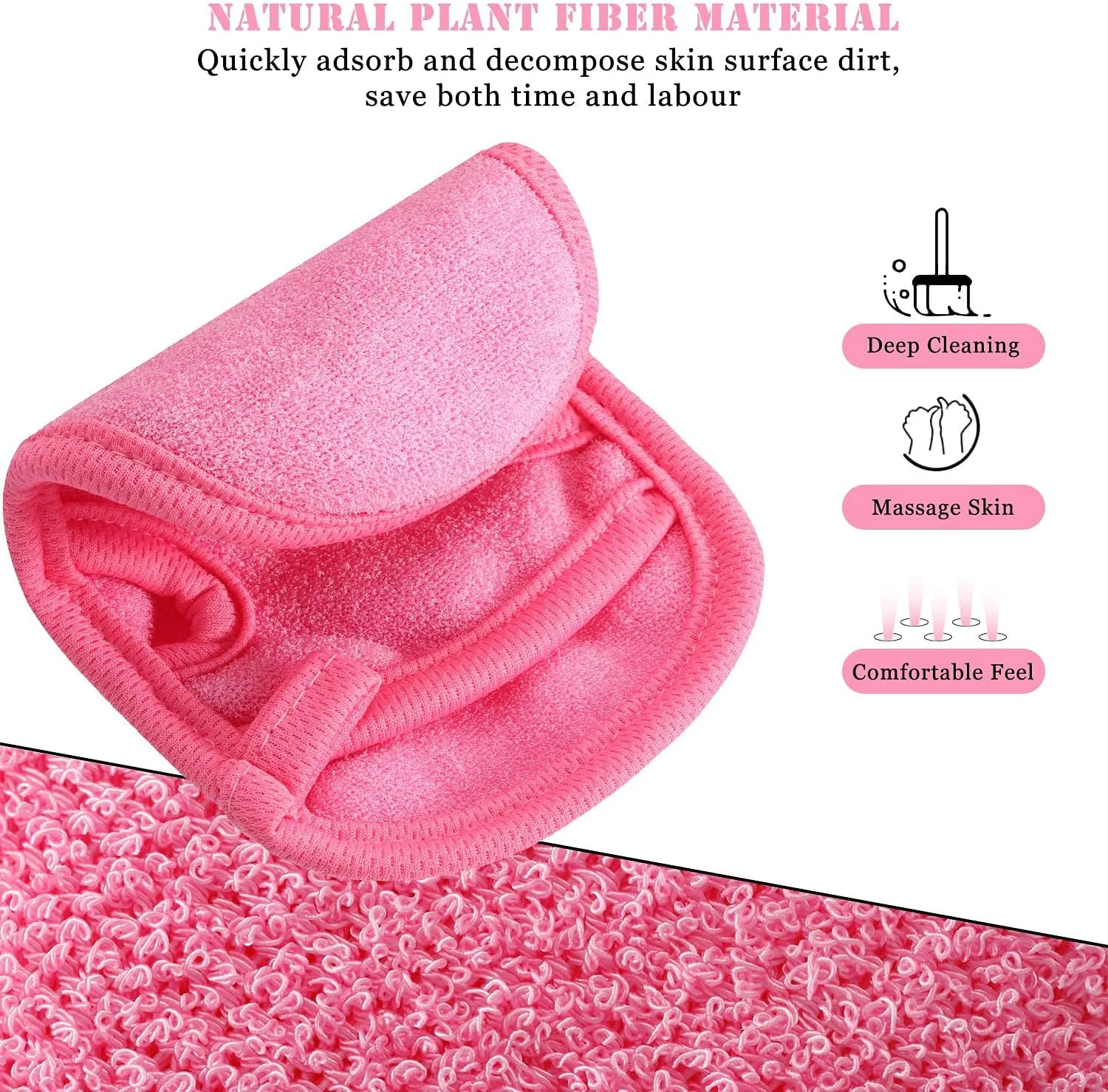 دستکش لایه بردار، دستکش لوفا لایه بردار حمام، دستکش اسکراب بدن، دستکش لایه بردار برای از بین بردن سلول های مرده پوست برای اسکراب عمیق بدن، ماساژ اسپا و داشتن پوستی صاف و سالم