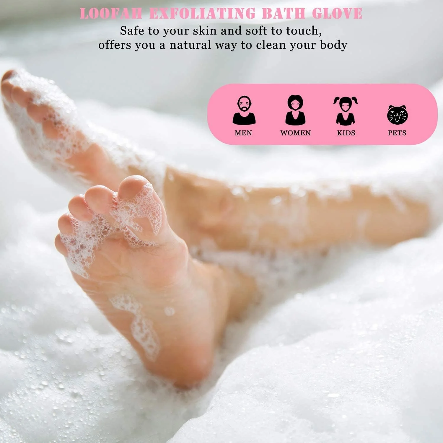 دستکش لایه بردار، دستکش لوفا لایه بردار حمام، دستکش اسکراب بدن، دستکش لایه بردار برای از بین بردن سلول های مرده پوست برای اسکراب عمیق بدن، ماساژ اسپا و داشتن پوستی صاف و سالم