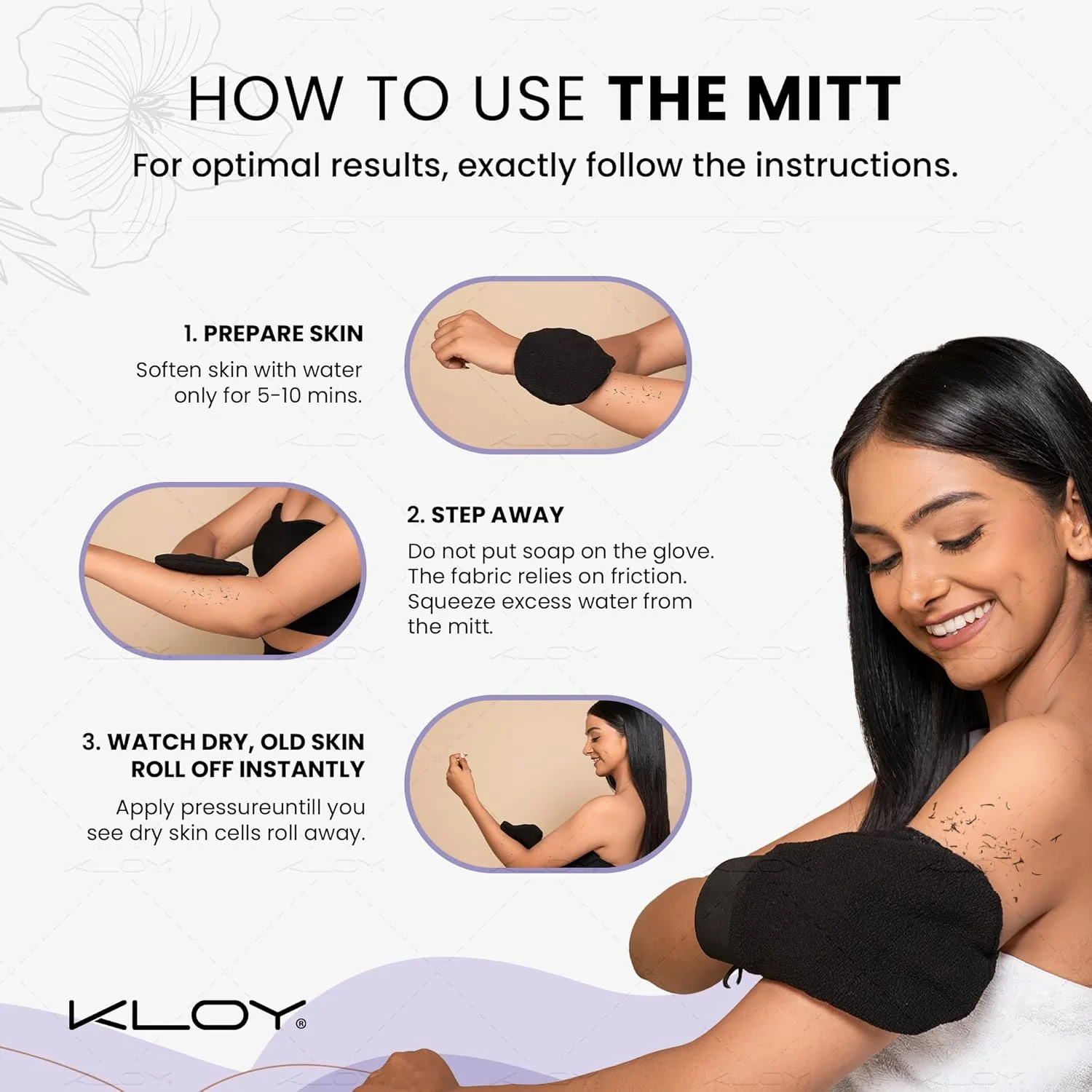 دستکش لایه بردار حمام KLOY، اسکرابر بدن، ساخته شده از الیاف ویسکوز ریون دستکش لایه بردار حمام KLOY، اسکرابر بدن، ساخته شده از الیاف ویسکوز ریون