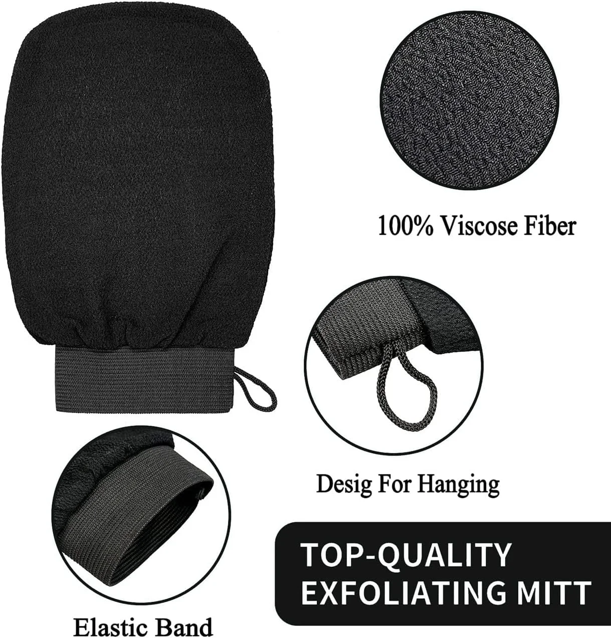 ORiTi Exfoliating Glove, 2PCS Deep Exfoliator Mitt, Soft Skin Body Scrub Tool ORiTi Exfoliating Glove, 2PCS Deep Exfoliator Mitt, Soft Skin Body Scrub Tool