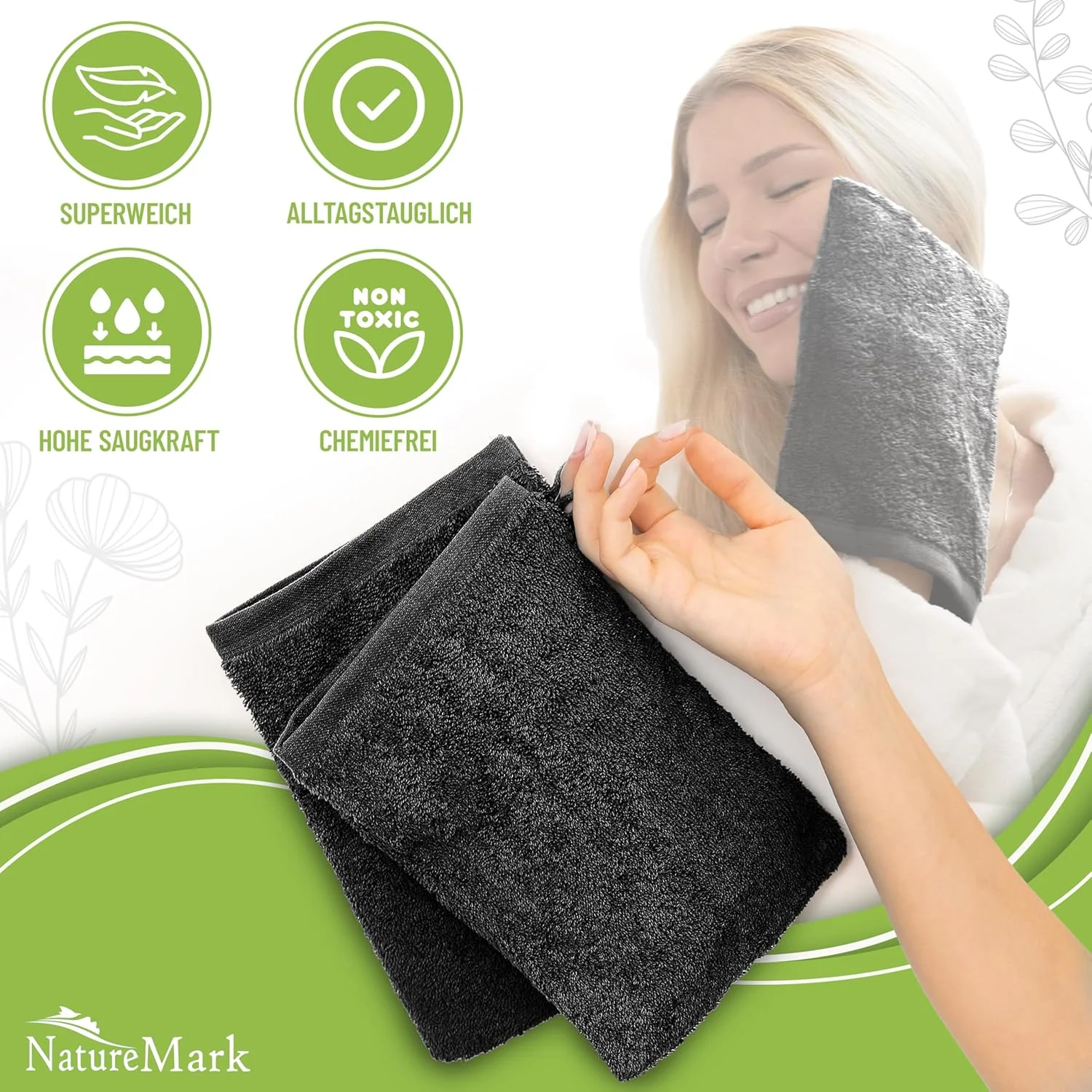 دستکش حمام NatureMark، مشکی، بسته 10 عددی - 15 x 21 سانتی متر دستکش حمام NatureMark، مشکی، بسته 10 عددی - 15 x 21 سانتی متر