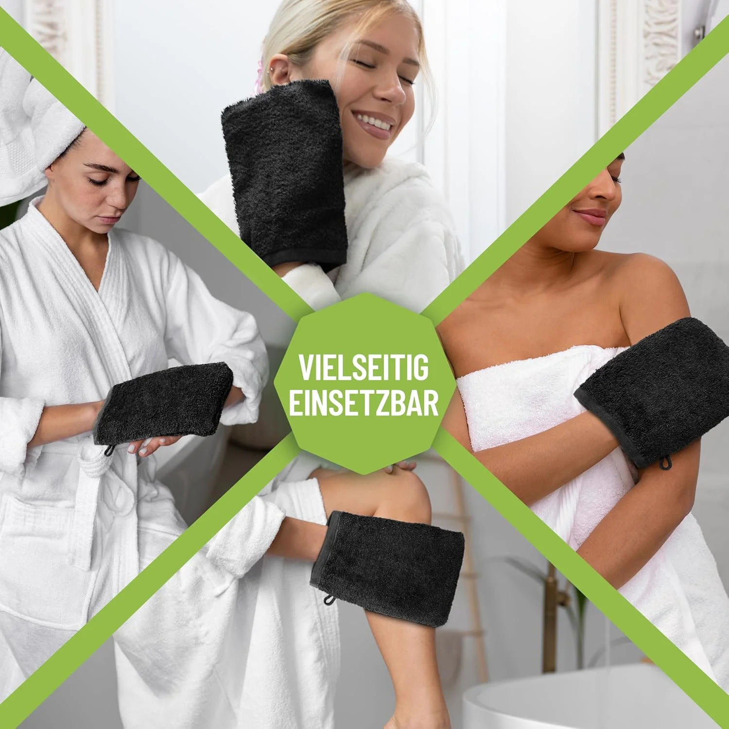 دستکش حمام NatureMark، مشکی، بسته 10 عددی - 15 x 21 سانتی متر دستکش حمام NatureMark، مشکی، بسته 10 عددی - 15 x 21 سانتی متر