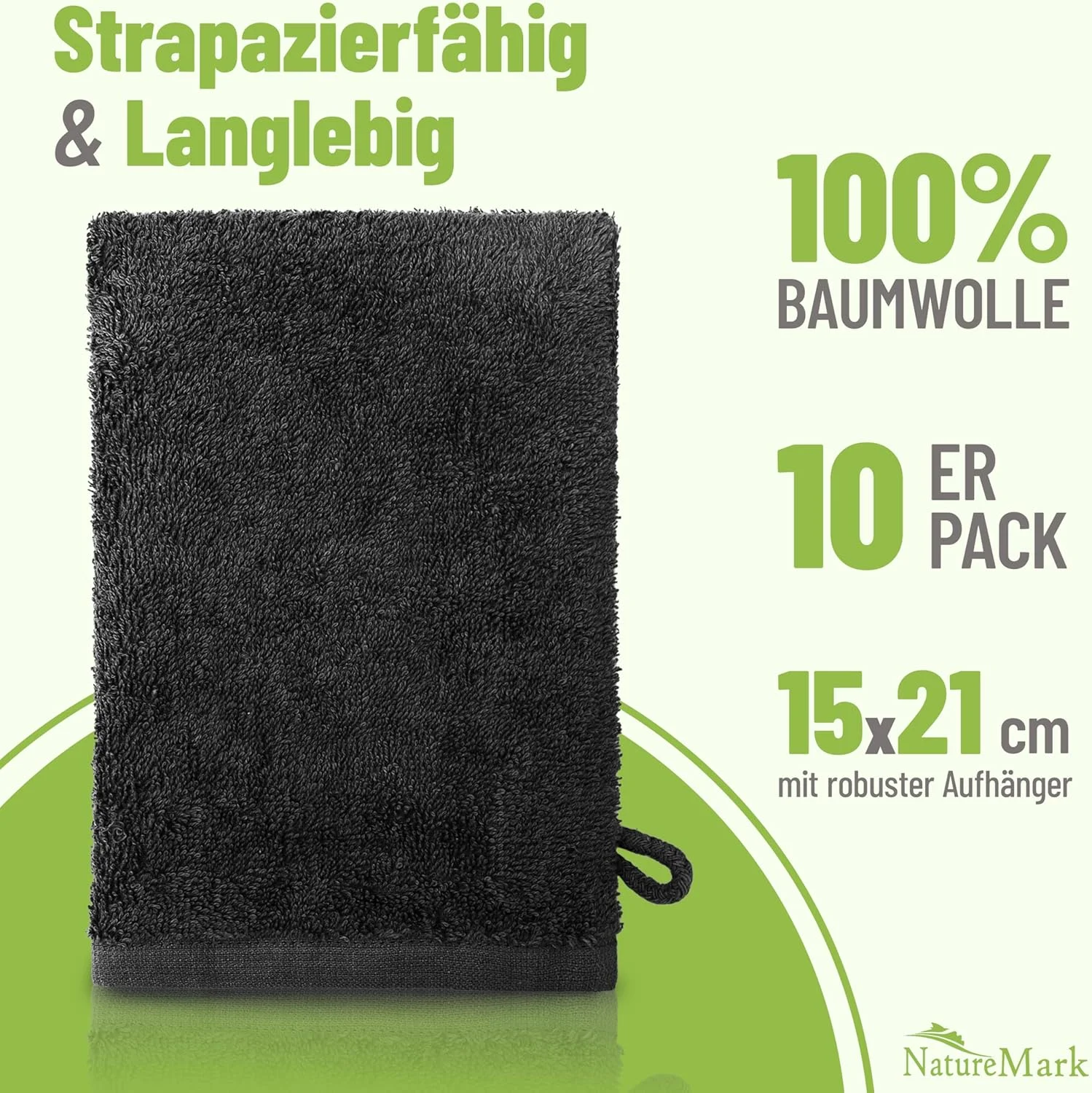 دستکش حمام NatureMark، مشکی، بسته 10 عددی - 15 x 21 سانتی متر دستکش حمام NatureMark، مشکی، بسته 10 عددی - 15 x 21 سانتی متر