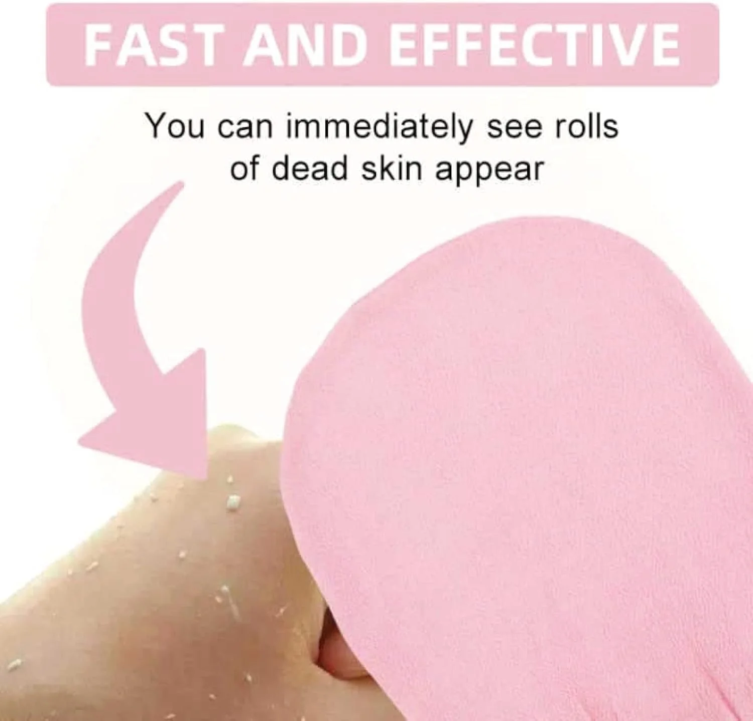 دستکش لایه بردار عمیق کره ای Showay برای بدن، دستکش اسکراب لایه بردار حمام، از بین برنده پوست مرده، لایه بردار با کیفیت اسپا زنانه مردانه (صورتی)