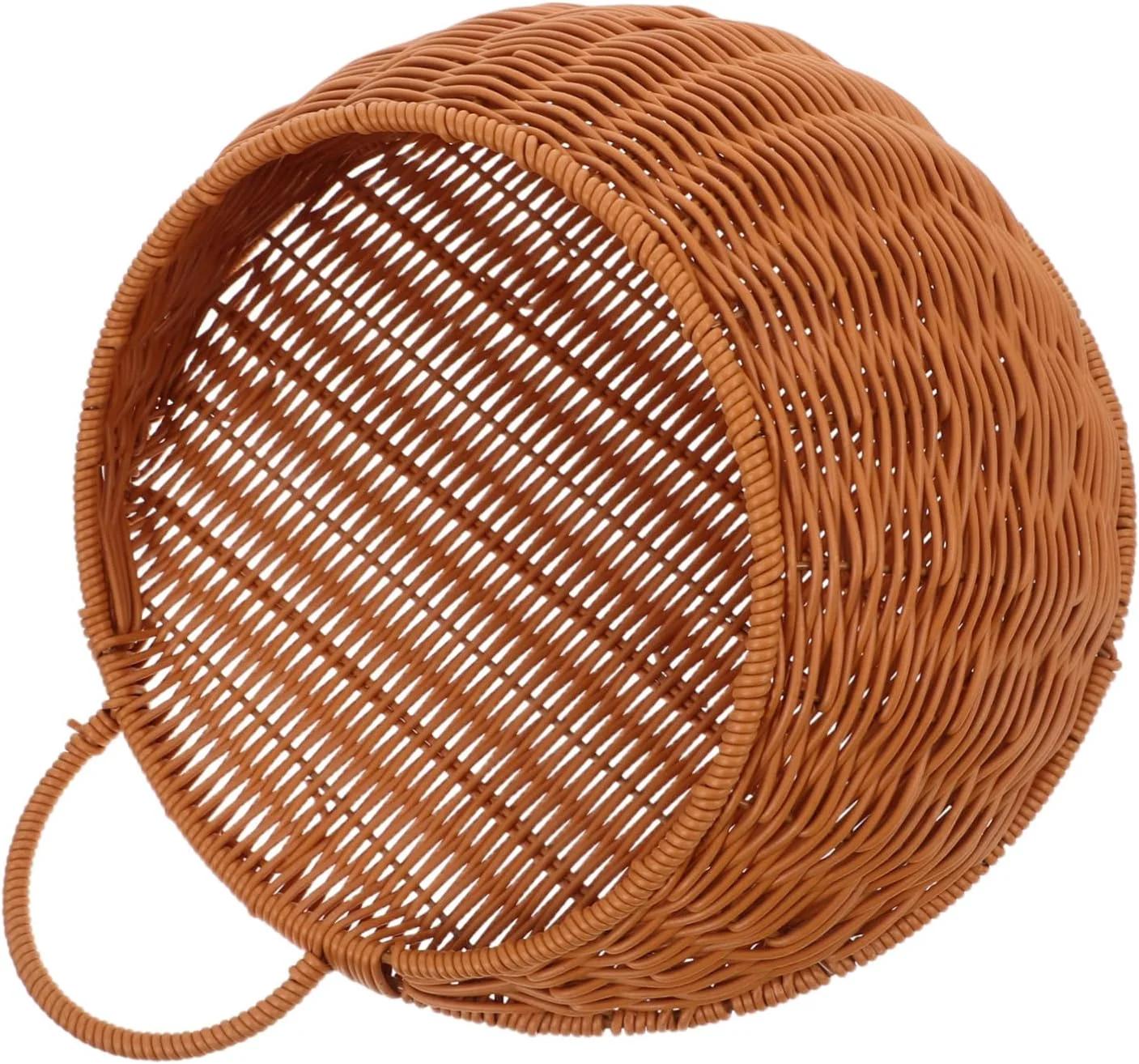 سبد دیواری بافت دستی Healifty، سبد ذخیره سازی سبزیجات برای سیب زمینی، سیر و پیاز، سازمان دهنده آشپزخانه برای دکوراسیون خانه های روستایی، آویز
