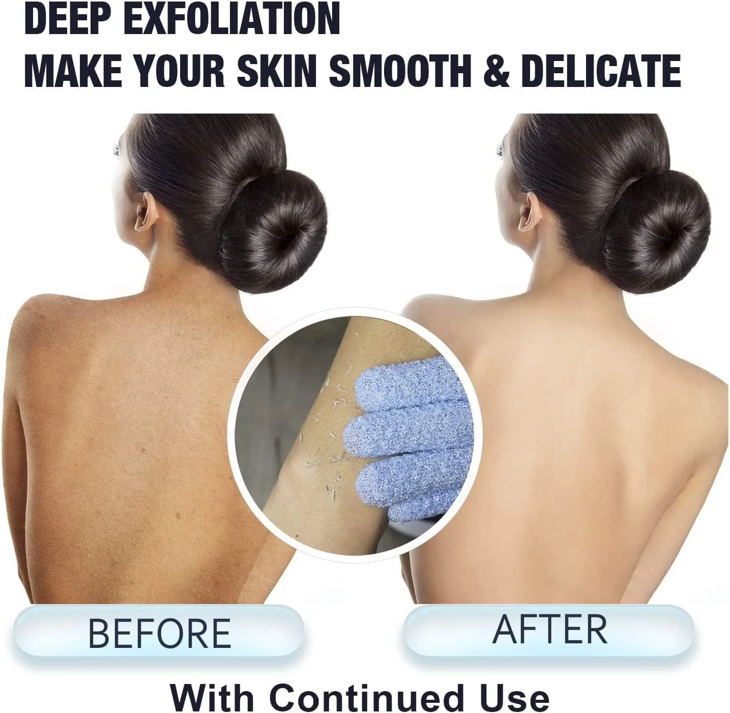 ChicAbode یک جفت دستکش لایه بردار برای حمام و دوش، دستکش اسکراب بدن کشسان برای از بین بردن پوست مرده، دستکش لوفا پاک کننده عمیق، اسکرابر طبیعی قابل استفاده مجدد برای اسپا، ماساژ، مراقبت از پوست، آبی ChicAbode یک جفت دستکش لایه بردار برای حمام و دوش، دستکش اسکراب بدن کشسان برای از بین بردن پوست مرده، دستکش لوفا پاک کننده عمیق، اسکرابر طبیعی قابل استفاده مجدد برای اسپا، ماساژ، مراقبت از پوست، آبی