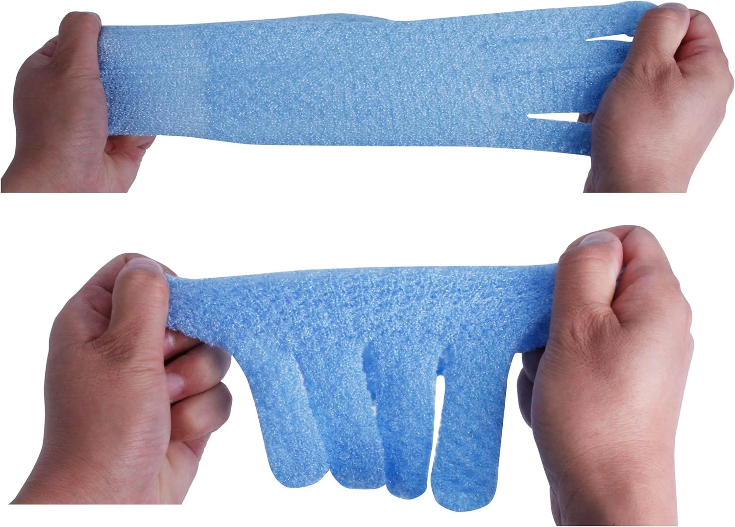 دستکش های لایه بردار دو بافت Evridwear برای دوش، اسپا، ماساژ و اسکراب بدن، از بین برنده سلول های مرده پوست، دستکش با حلقه آویز (3 جفت)