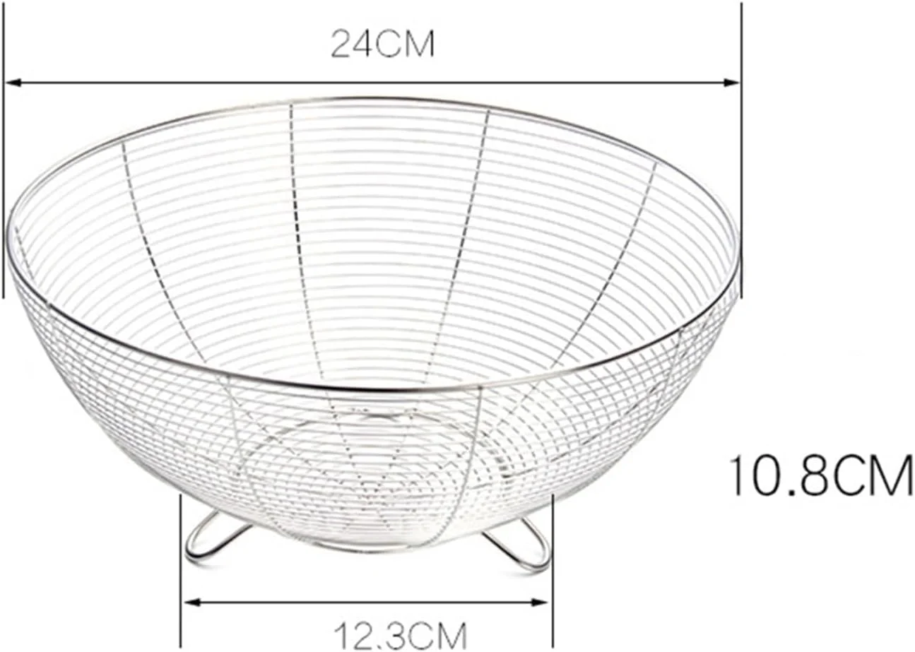 سبد میوه آبکش Hfghgfhk، سبد میوه تزئینی، نگهدارنده فلزی آشپزخانه برای نگهداری رومیزی