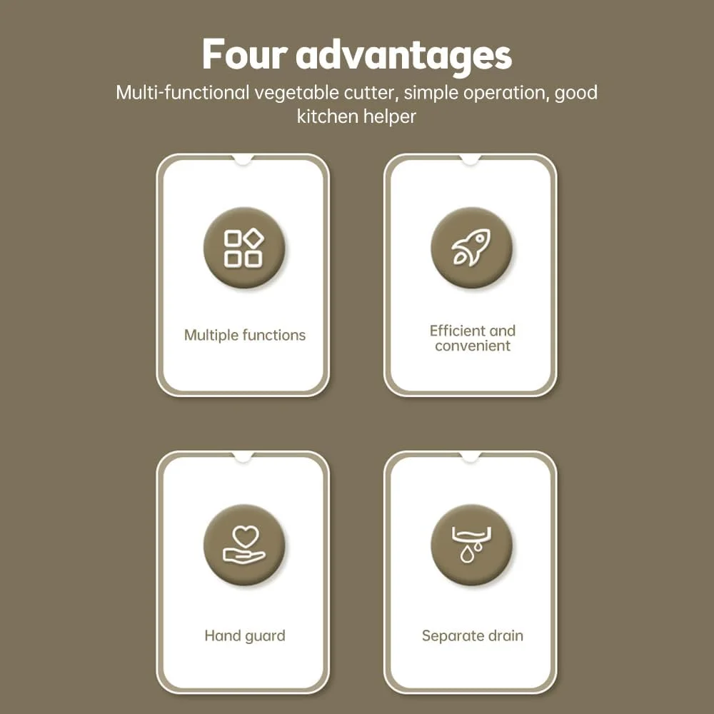 خردکن سبزیجات ایرومی با ظرف چند منظوره 13 در 1، خردکن پیاز، ابزار آشپزخانه صرفه جویی در زمان، خردکن سبزیجات برای پیاز، گوجه فرنگی، سیب زمینی، خردکن غذا با ظرف نگهداری تخلیه
