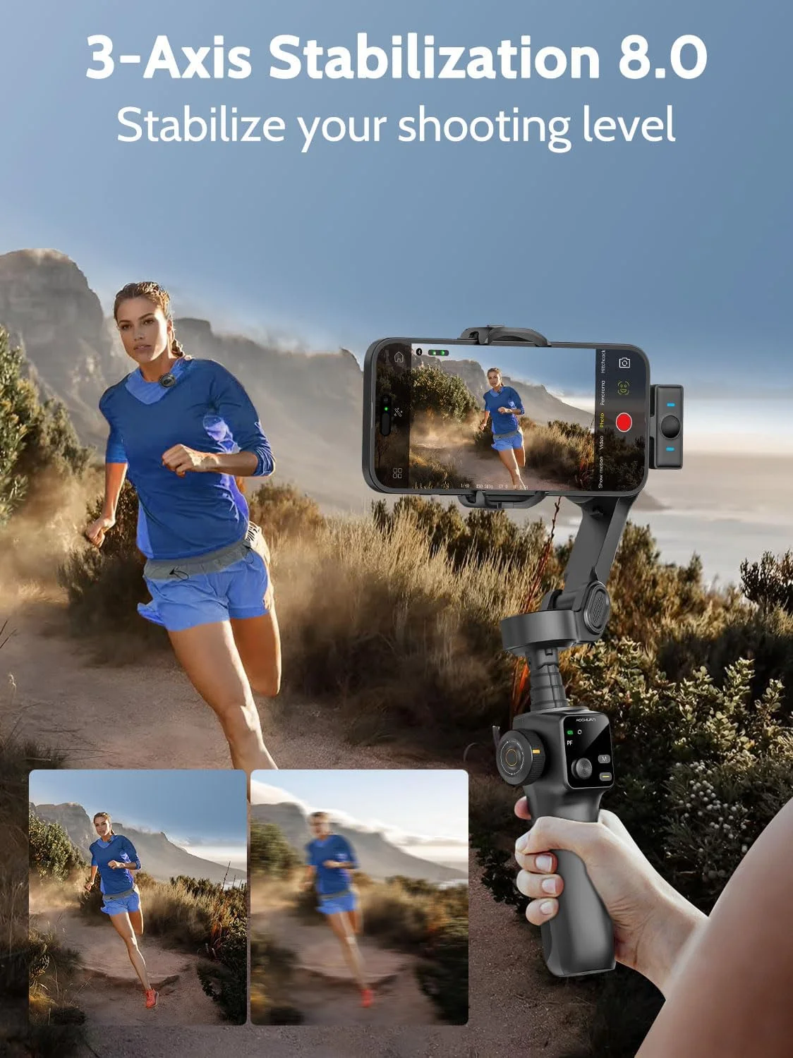 لرزشگیر گیمبال AOCHUAN برای آیفون و اندروید، گیمبال 3 محوره تلفن همراه با میکروفون یقه ای بی سیم، دارای میله تلسکوپی داخلی 7.8 اینچی، صفحه نمایش OLED، لرزشگیر تلفن همراه برای ضبط ویدیو TikTok (کیت میکروفون V8) لرزشگیر گیمبال AOCHUAN برای آیفون و اندروید، گیمبال 3 محوره تلفن همراه با میکروفون یقه ای بی سیم، دارای میله تلسکوپی داخلی 7.8 اینچی، صفحه نمایش OLED، لرزشگیر تلفن همراه برای ضبط ویدیو TikTok (کیت میکروفون V8)