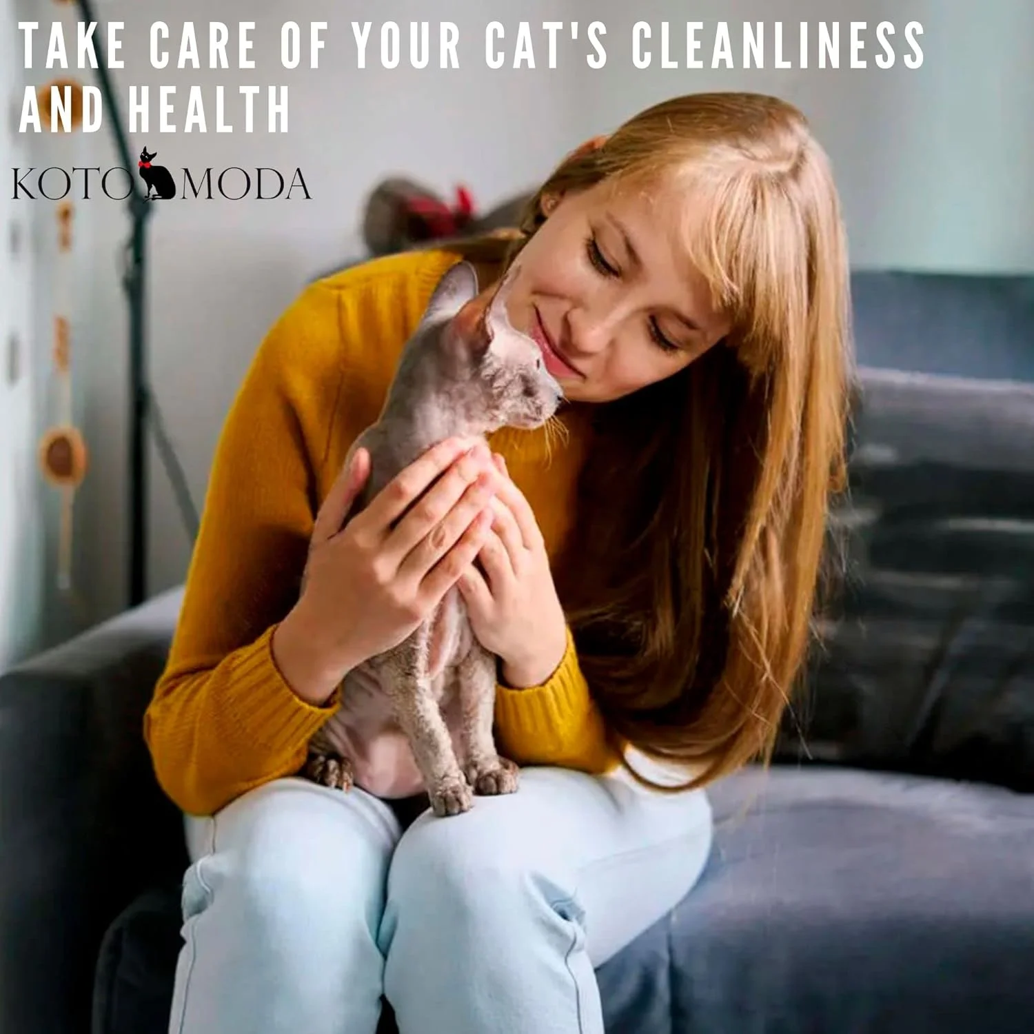 دستکش حمام بامبو کربنیزه شده Kotomoda Sphynx برای گربه های بدون مو، لایه بردار و اسکراب بدن (یک جفت)