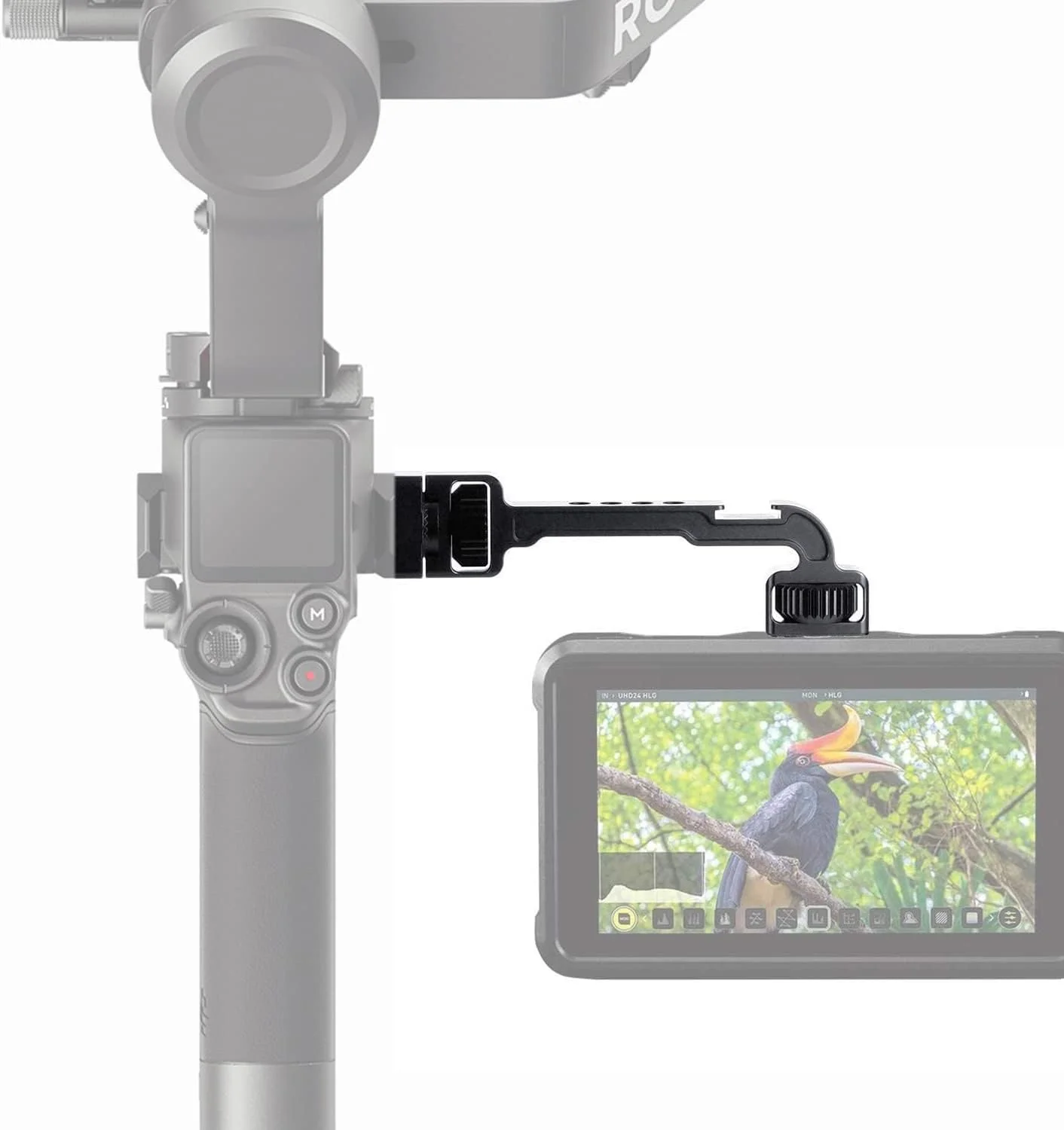بازوی نگهدارنده مانیتور دوربین قابل تنظیم DO1 برای گیمبال | سازگار با DJI Ronin RS 2 / RSC 2 / RS 3 / RS 3 Pro/RS 3 Mini، ZHIYUN Crane 2S/Crane 3/3S/ Weebill & MOZA | چرخش 360 درجه و آداپتور کفشک گرم
