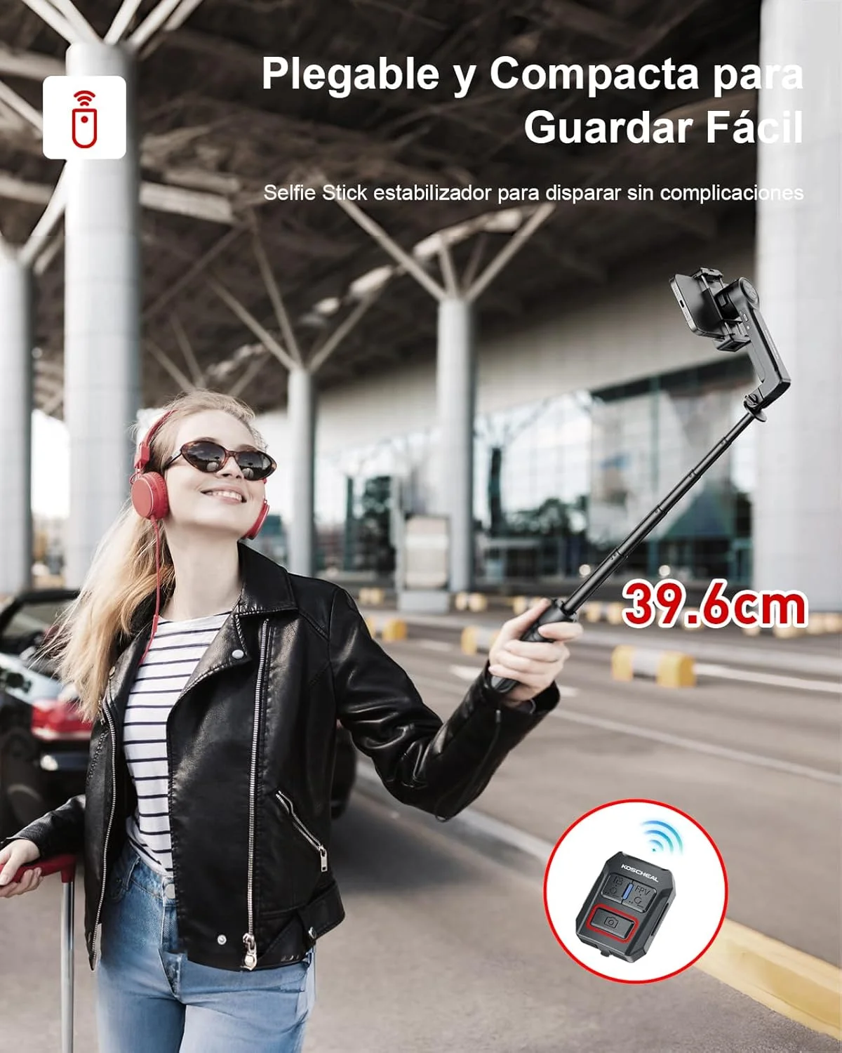 لرزشگیر تلفن همراه KOSCHEAL، لرزشگیر 2 محوره تلفن هوشمند با نور پرکننده و سه پایه با کنترل از راه دور بی سیم چرخش خودکار 360 درجه، حالت صحنه، بدون نیاز به برنامه، برای Vlog و TikTok لرزشگیر تلفن همراه KOSCHEAL، لرزشگیر 2 محوره تلفن هوشمند با نور پرکننده و سه پایه با کنترل از راه دور بی سیم چرخش خودکار 360 درجه، حالت صحنه، بدون نیاز به برنامه، برای Vlog و TikTok