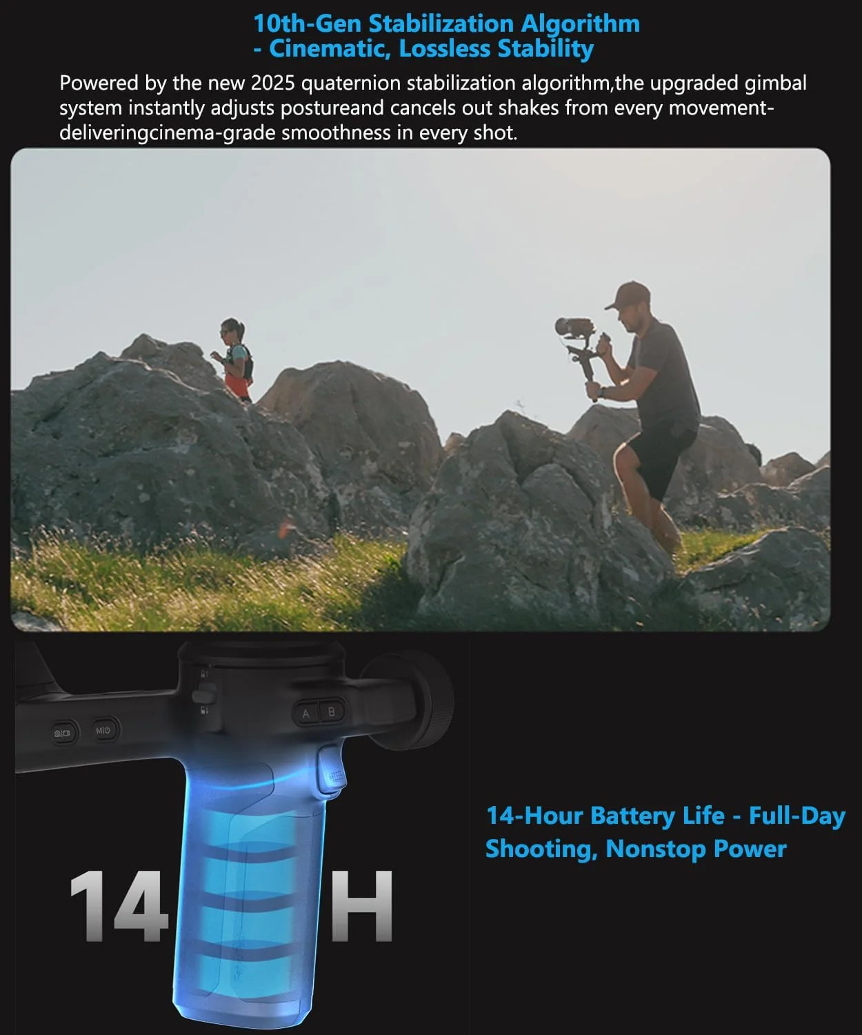 لرزشگیر گیمبال دوربین های DSLR و بدون آینه FeiyuTech SCORP 3 KIT، دارای هوش مصنوعی داخلی، گیمبال 3 محوره برای سونی/کانن/نیکون/فوجی فیلم، حداکثر وزن قابل تحمل 2.5 کیلوگرم، صفحه لمسی، فیلمبرداری عمودی با کیف لرزشگیر گیمبال دوربین های DSLR و بدون آینه FeiyuTech SCORP 3 KIT، دارای هوش مصنوعی داخلی، گیمبال 3 محوره برای سونی/کانن/نیکون/فوجی فیلم، حداکثر وزن قابل تحمل 2.5 کیلوگرم، صفحه لمسی، فیلمبرداری عمودی با کیف