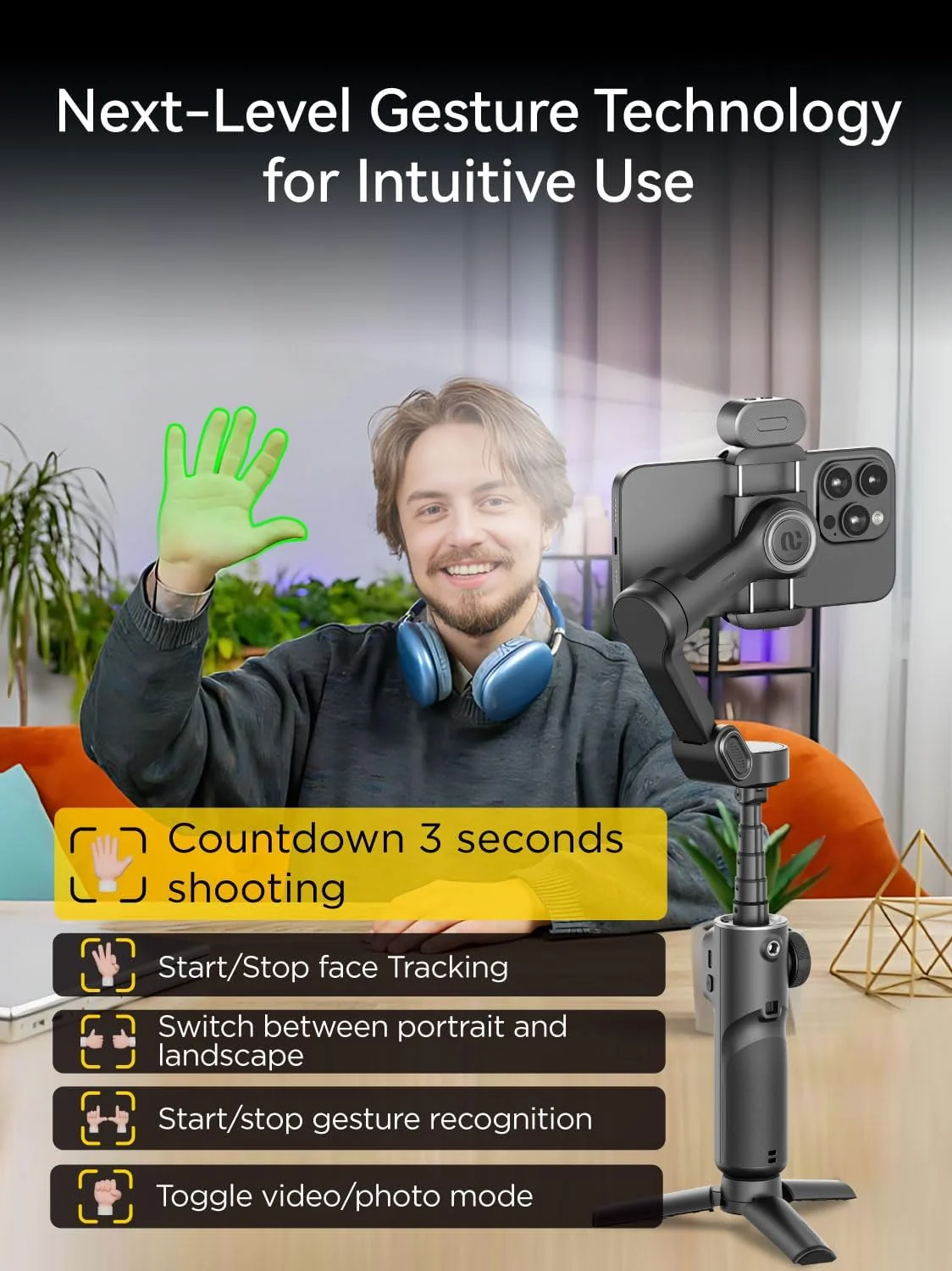 لرزشگیر گیمبال AOCHUAN برای آیفون، گیمبال تلفن همراه با نور پرکننده مغناطیسی RGB، گیمبال تاشو با میله اکستنشن داخلی 7.8 اینچی و صفحه نمایش OLED برای آیفون/اندروید، عالی برای ولاگینگ - کیت Smart X2 مشکی لرزشگیر گیمبال AOCHUAN برای آیفون، گیمبال تلفن همراه با نور پرکننده مغناطیسی RGB، گیمبال تاشو با میله اکستنشن داخلی 7.8 اینچی و صفحه نمایش OLED برای آیفون/اندروید، عالی برای ولاگینگ - کیت Smart X2 مشکی