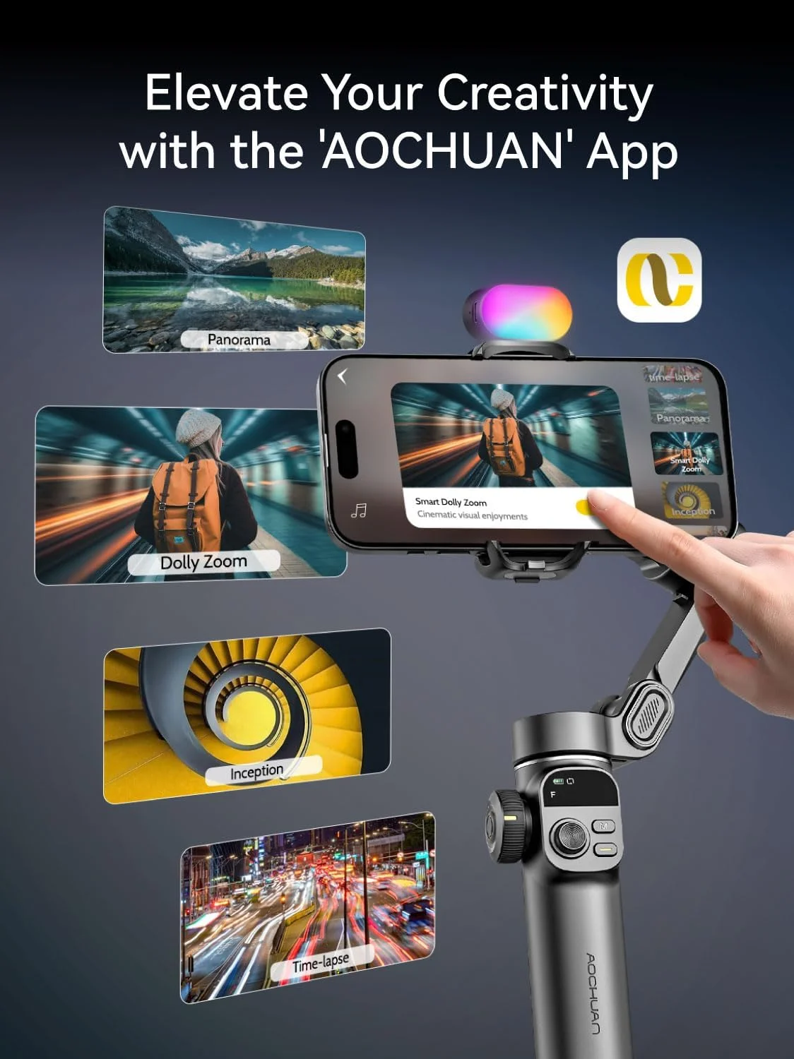 لرزشگیر گیمبال AOCHUAN برای آیفون، گیمبال تلفن همراه با نور پرکننده مغناطیسی RGB، گیمبال تاشو با میله اکستنشن داخلی 7.8 اینچی و صفحه نمایش OLED برای آیفون/اندروید، عالی برای ولاگینگ - کیت Smart X2 مشکی لرزشگیر گیمبال AOCHUAN برای آیفون، گیمبال تلفن همراه با نور پرکننده مغناطیسی RGB، گیمبال تاشو با میله اکستنشن داخلی 7.8 اینچی و صفحه نمایش OLED برای آیفون/اندروید، عالی برای ولاگینگ - کیت Smart X2 مشکی