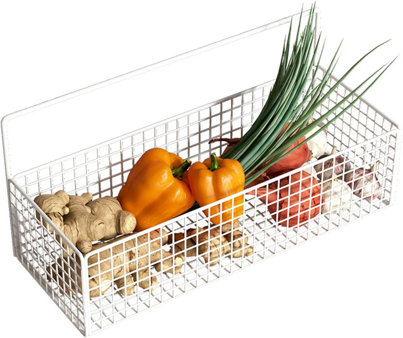 سبد میوه سیمی دیواری NDNCZDHC، سبد آویز چسبی برای سیب زمینی، پیاز، مناسب برای نگهداری مواد غذایی در انباری، رختشویخانه، حمام و آشپزخانه