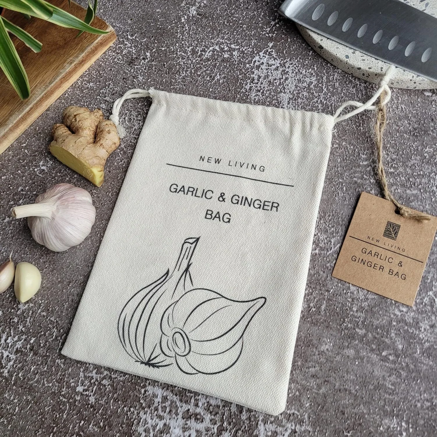 ست 4 عددی کیسه سیب زمینی و پیاز جدید | جنس پارچه ترکیبی کتان و لینن | کیسه نگهداری مواد غذایی محصول سازگار با محیط زیست | کیسه نگهداری مواد غذایی | 26 * 38 سانتی متر