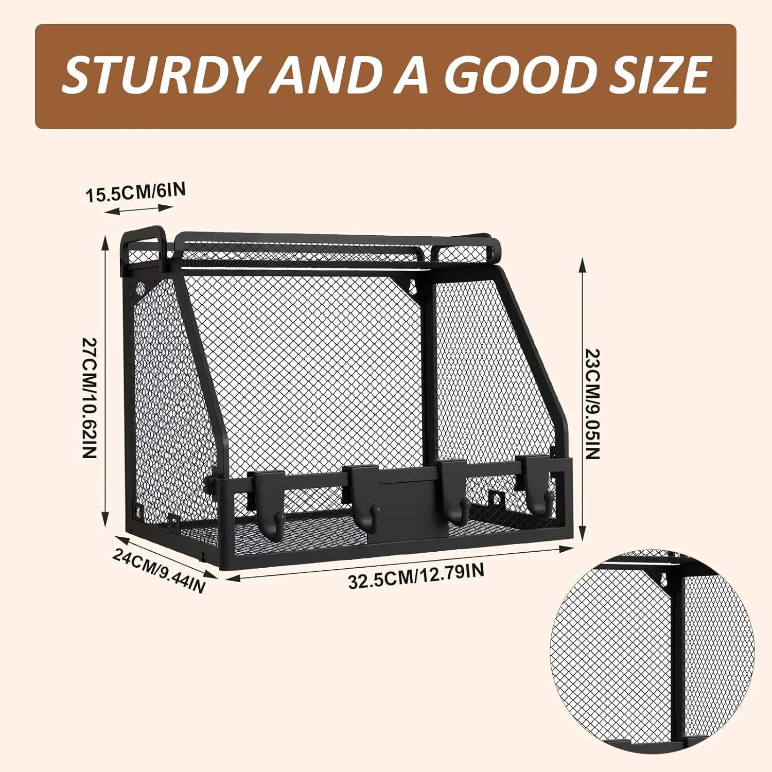 سبد آویز میوه آشپزخانه NCONCO، سبد فلزی آویز و رومیزی آشپزخانه برای نگهداری تنقلات، پیاز و سیب زمینی، بسته 2 عددی