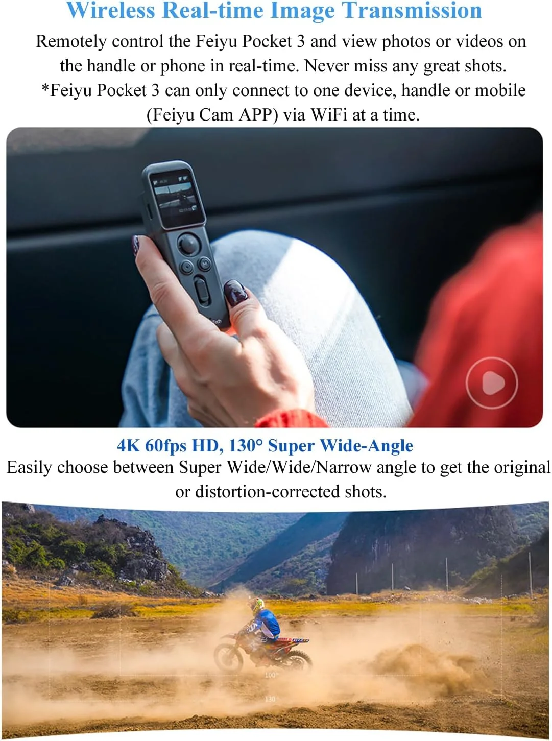 کیت FeiyuTech Pocket 3 - دوربین 4K 60FPS با لرزشگیر 3 محوره، دسته ریموت، ردیابی هوش مصنوعی، دسته جداشدنی، آهنربا برای ویدیوهای یوتیوب TikTok Vlog کیت FeiyuTech Pocket 3 - دوربین 4K 60FPS با لرزشگیر 3 محوره، دسته ریموت، ردیابی هوش مصنوعی، دسته جداشدنی، آهنربا برای ویدیوهای یوتیوب TikTok Vlog
