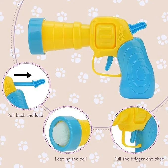 توپ های پوم پوم زکارول، اسباب بازی تعاملی گربه، تفریح خودکار، تفنگ تیراندازی آرام، توپ مخملی پلی استر با گلوله بالا (100 توپ) توپ های پوم پوم زکارول، اسباب بازی تعاملی گربه، تفریح خودکار، تفنگ تیراندازی آرام، توپ مخملی پلی استر با گلوله بالا (100 توپ)