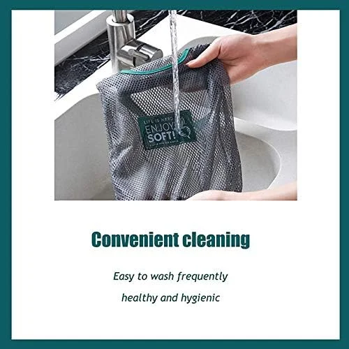 6Pcs Reusable Hanging Storage Vegetable Mesh Bag Washable Wall Hanging Fruit Basket for Garlics Potatoes Onion