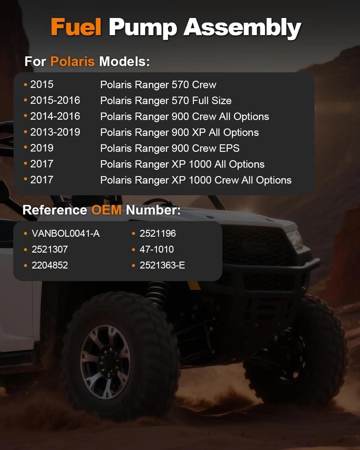 مجموعه پمپ سوخت VANBOL 2204852 سازگار با Polaris Ranger 900 Crew 2014-2016، Ranger 900 XP 2013-2019، Ranger XP 1000/1000 Crew 2017، Ranger 570 Crew/Full Size 2015، جایگزین 2521307
