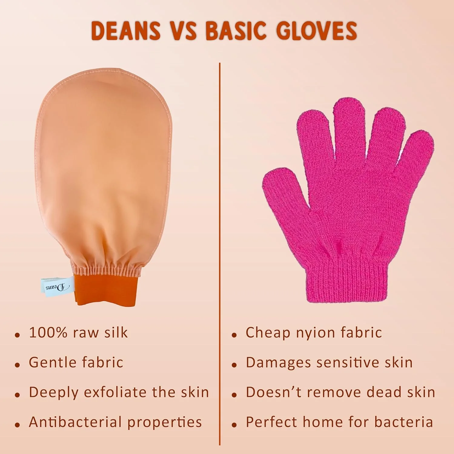 دستکش لایه بردار ابریشمی Deans 2 در 1 - ابریشم 100% ترکیه ای برای لایه برداری عمیق | اسکرابر بدن برای از بین بردن پوست مرده و کراتوز پیلاریس | دستکش ابریشمی برای پوست صاف دستکش لایه بردار ابریشمی Deans 2 در 1 - ابریشم 100% ترکیه ای برای لایه برداری عمیق | اسکرابر بدن برای از بین بردن پوست مرده و کراتوز پیلاریس | دستکش ابریشمی برای پوست صاف