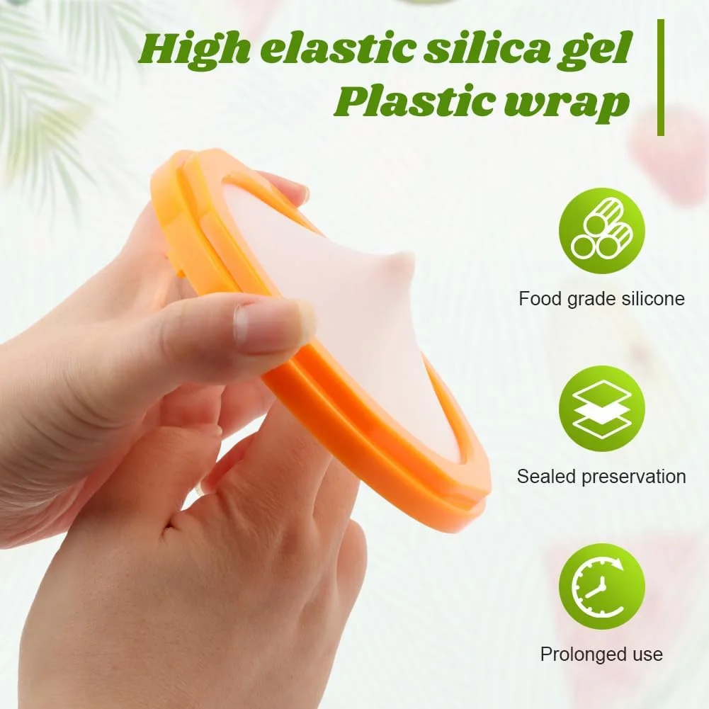 ظروف نگهداری سیلیکونی میوه و سبزیجات، ظرف نگهداری پیاز و آووکادو، ظروف نگهداری مواد غذایی درب دار برای لیمو، پنیر، گوجه فرنگی، سیب زمینی، سیر (رنگ: 4 عدد)