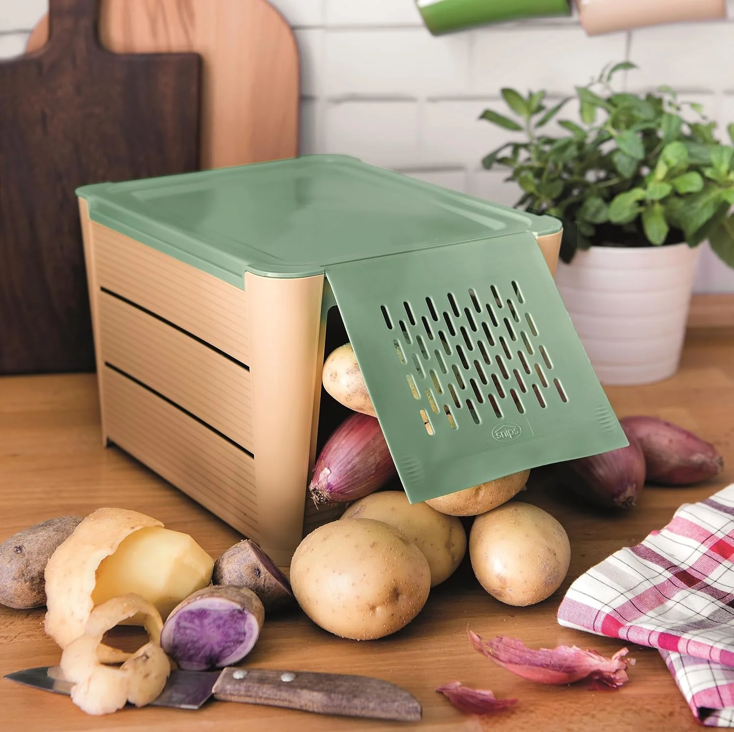 نگهدارنده سیب زمینی اسنیپس مدل 000500 - بژ و سبز