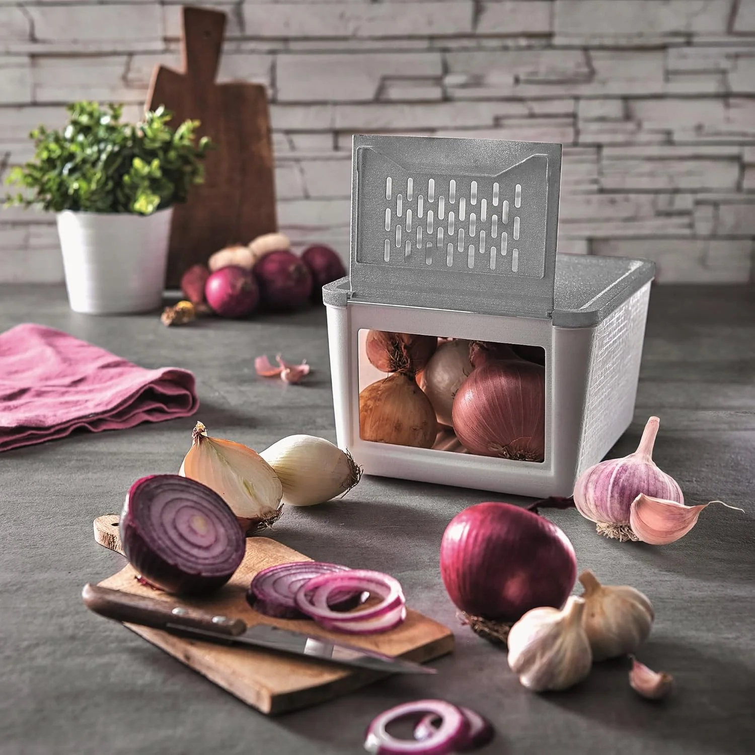 ظرف نگهداری پیاز و سبزیجات Snips با ظرفیت 2 کیلوگرم - ساخت ایتالیا - بدون BPA