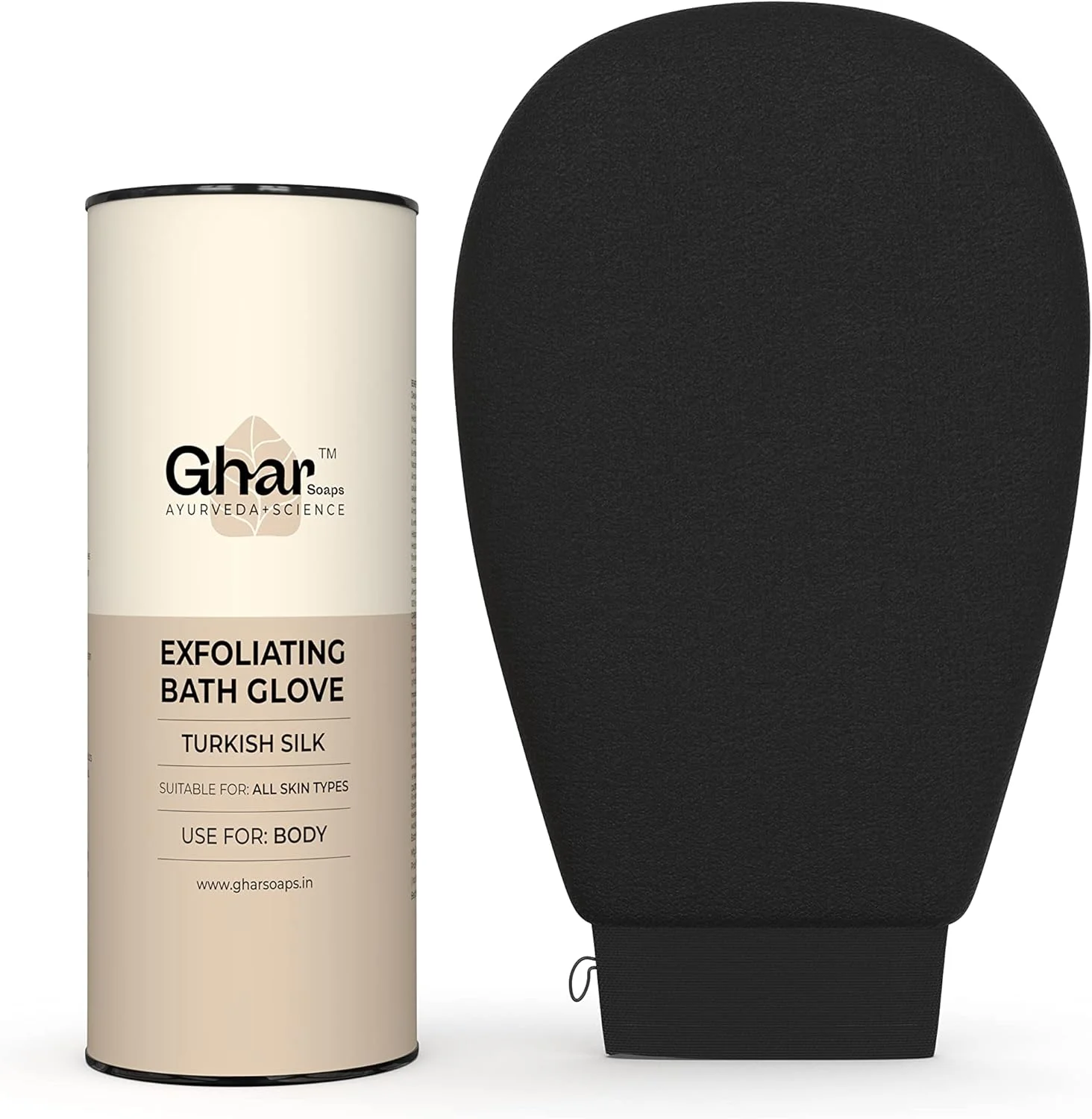 دستکش لایه بردار بدن GHAR SOAPS برای پوست مرده | دستکش اسکراب بدن برای پوست مرده مشکی بسته 1 عددی | ملایم روی پوست | بهبود گردش خون | پایدار، унисекс | استفاده آسان دستکش لایه بردار بدن GHAR SOAPS برای پوست مرده | دستکش اسکراب بدن برای پوست مرده مشکی بسته 1 عددی | ملایم روی پوست | بهبود گردش خون | پایدار، унисекс | استفاده آسان