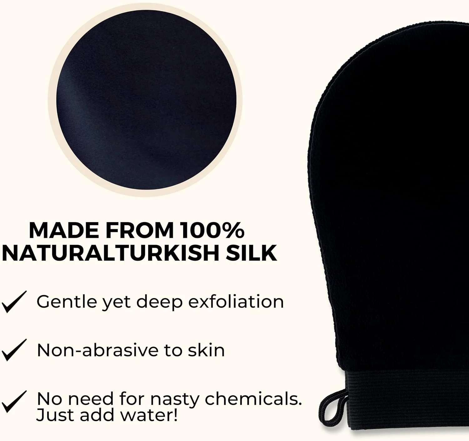 دستکش لایه بردار بدن GHAR SOAPS برای پوست مرده | دستکش اسکراب بدن برای پوست مرده مشکی بسته 1 عددی | ملایم روی پوست | بهبود گردش خون | پایدار، унисекс | استفاده آسان دستکش لایه بردار بدن GHAR SOAPS برای پوست مرده | دستکش اسکراب بدن برای پوست مرده مشکی بسته 1 عددی | ملایم روی پوست | بهبود گردش خون | پایدار، унисекс | استفاده آسان