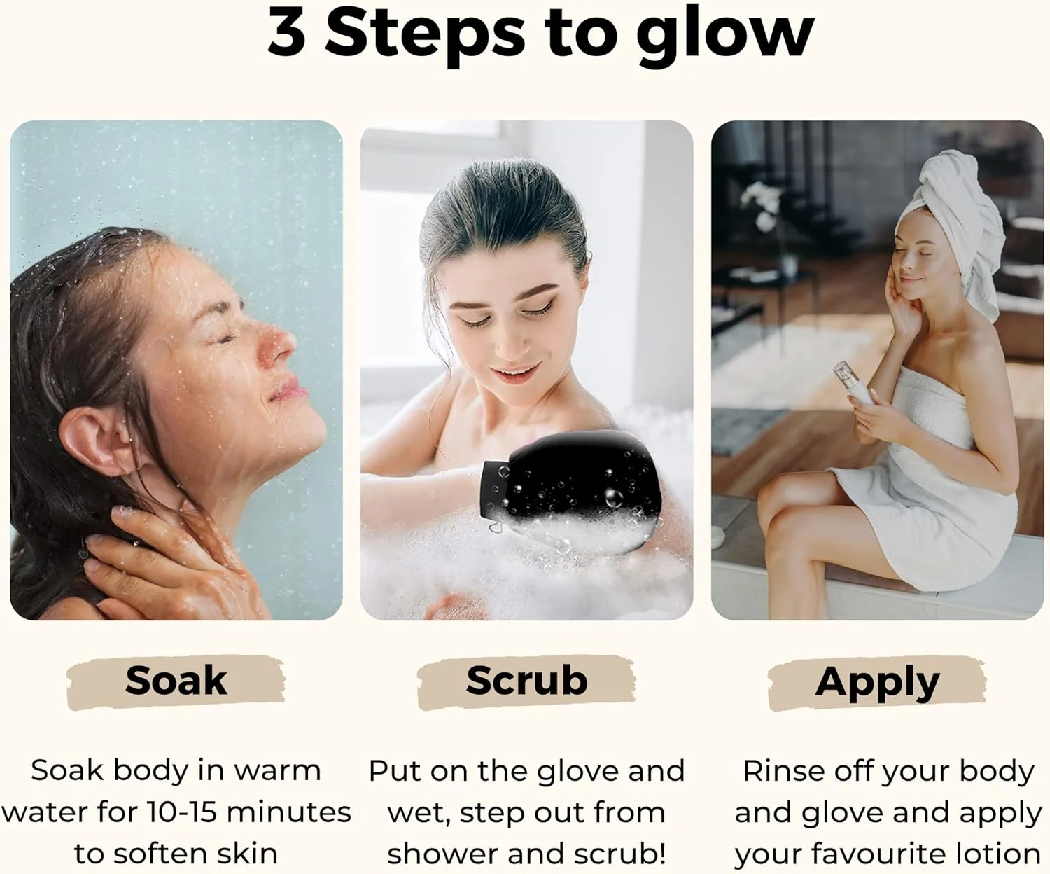 دستکش لایه بردار بدن GHAR SOAPS برای پوست مرده | دستکش اسکراب بدن برای پوست مرده مشکی بسته 1 عددی | ملایم روی پوست | بهبود گردش خون | پایدار، унисекс | استفاده آسان دستکش لایه بردار بدن GHAR SOAPS برای پوست مرده | دستکش اسکراب بدن برای پوست مرده مشکی بسته 1 عددی | ملایم روی پوست | بهبود گردش خون | پایدار، унисекс | استفاده آسان