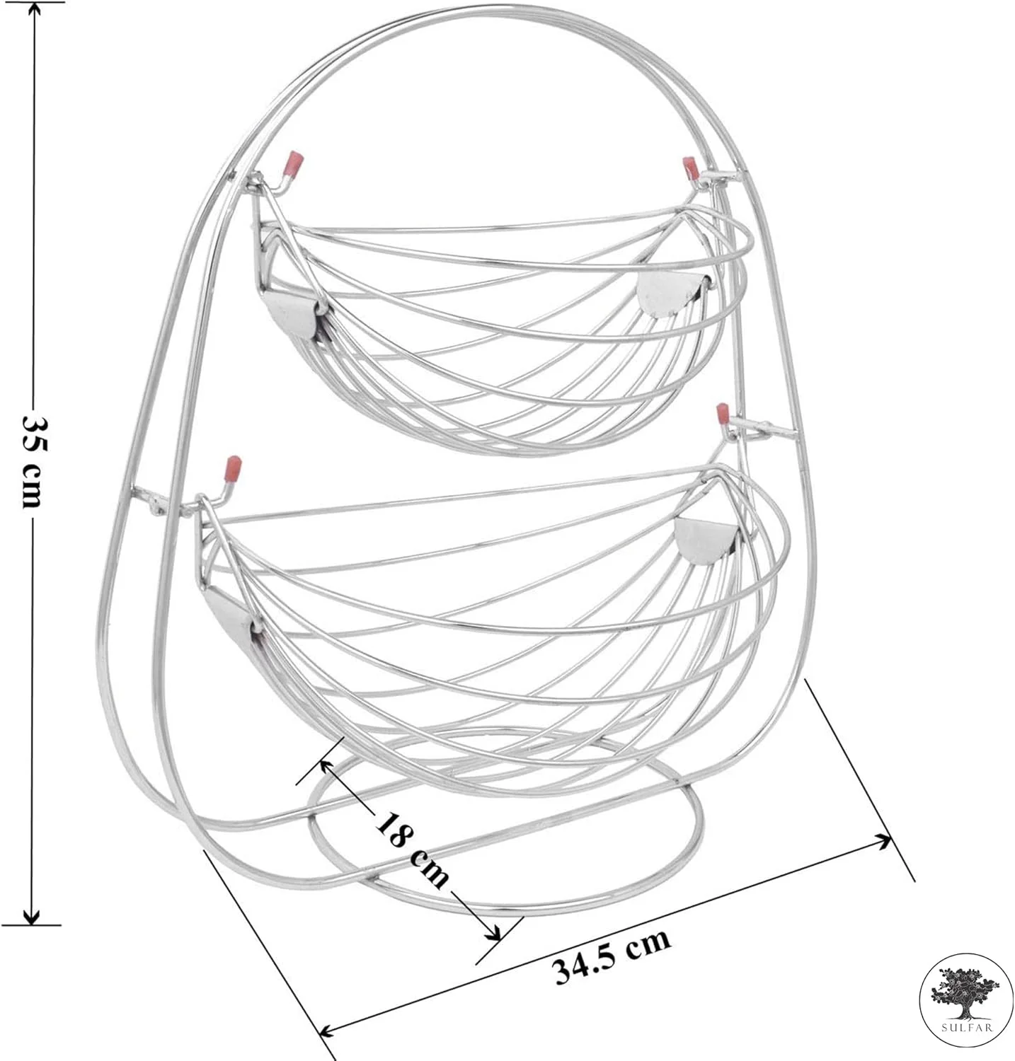قفسه دو طبقه استیل ضد زنگ سولفار، سبد چرخدار نوسانی برای میوه، سبزیجات، پیاز، سبد نگهداری، ارگانایزر رومیزی، پایه نگهدارنده برای آشپزخانه (ترولی 2 طبقه) قفسه دو طبقه استیل ضد زنگ سولفار، سبد چرخدار نوسانی برای میوه، سبزیجات، پیاز، سبد نگهداری، ارگانایزر رومیزی، پایه نگهدارنده برای آشپزخانه (ترولی 2 طبقه)